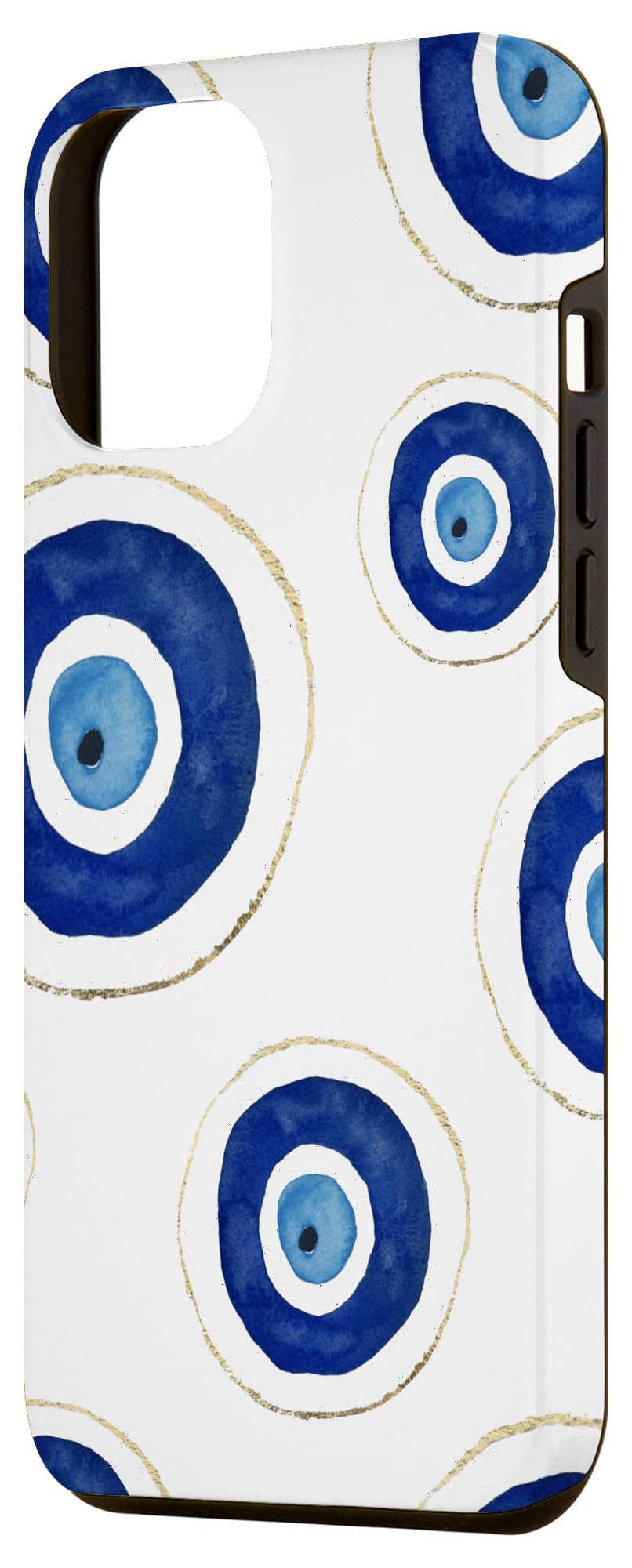 iPhone 12 Pro Max Evil Eye Amulet Phone Case - Good Vibes White Protective Cover for Daily Use, Travel, and Gifting