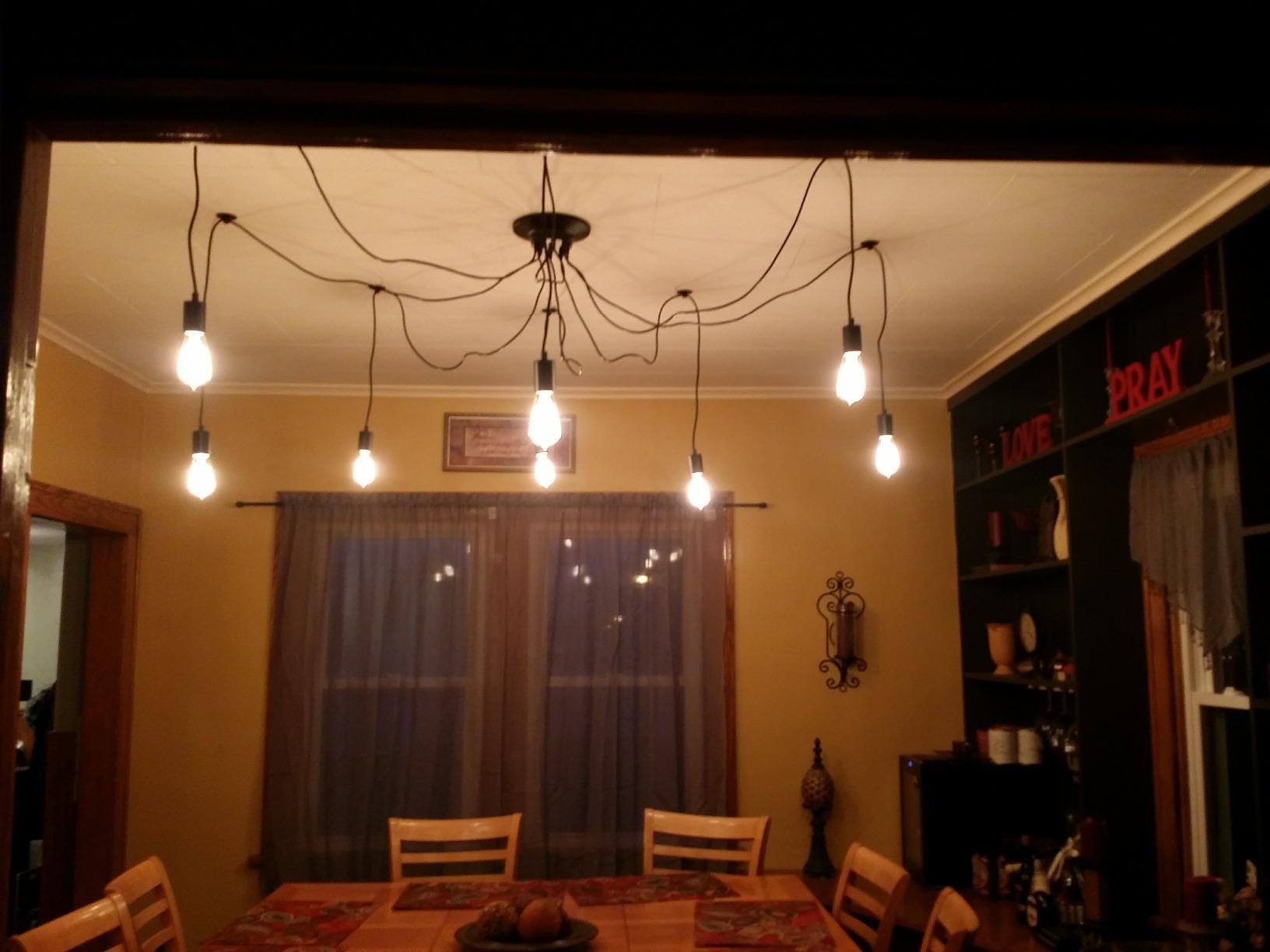 Vintage 10-Light Chandelier with Bulbs Included - Modern Flush Mount Ceiling Light Fixture for Living Room, Dining Room & Bedroom Lighting