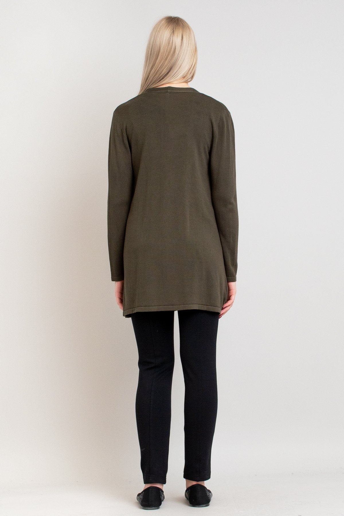 Justine Sweater Women's Khaki Bamboo Cotton Blend Knit Top - Soft & Breathable for Casual Wear, Office & Fall Outfits