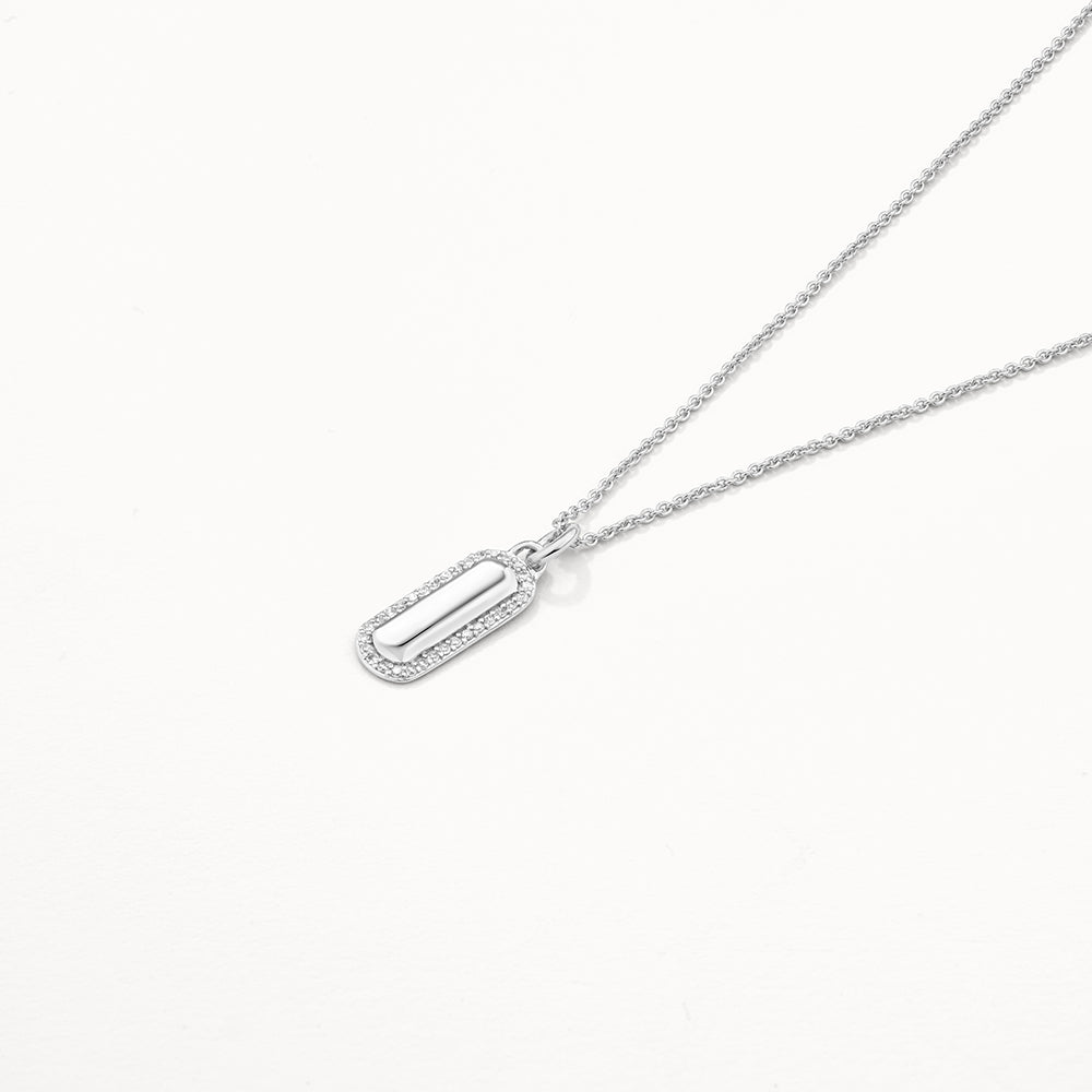 Elegant Diamond Bar Necklace in Sterling Silver - Perfect for Weddings, Anniversaries & Special Occasions