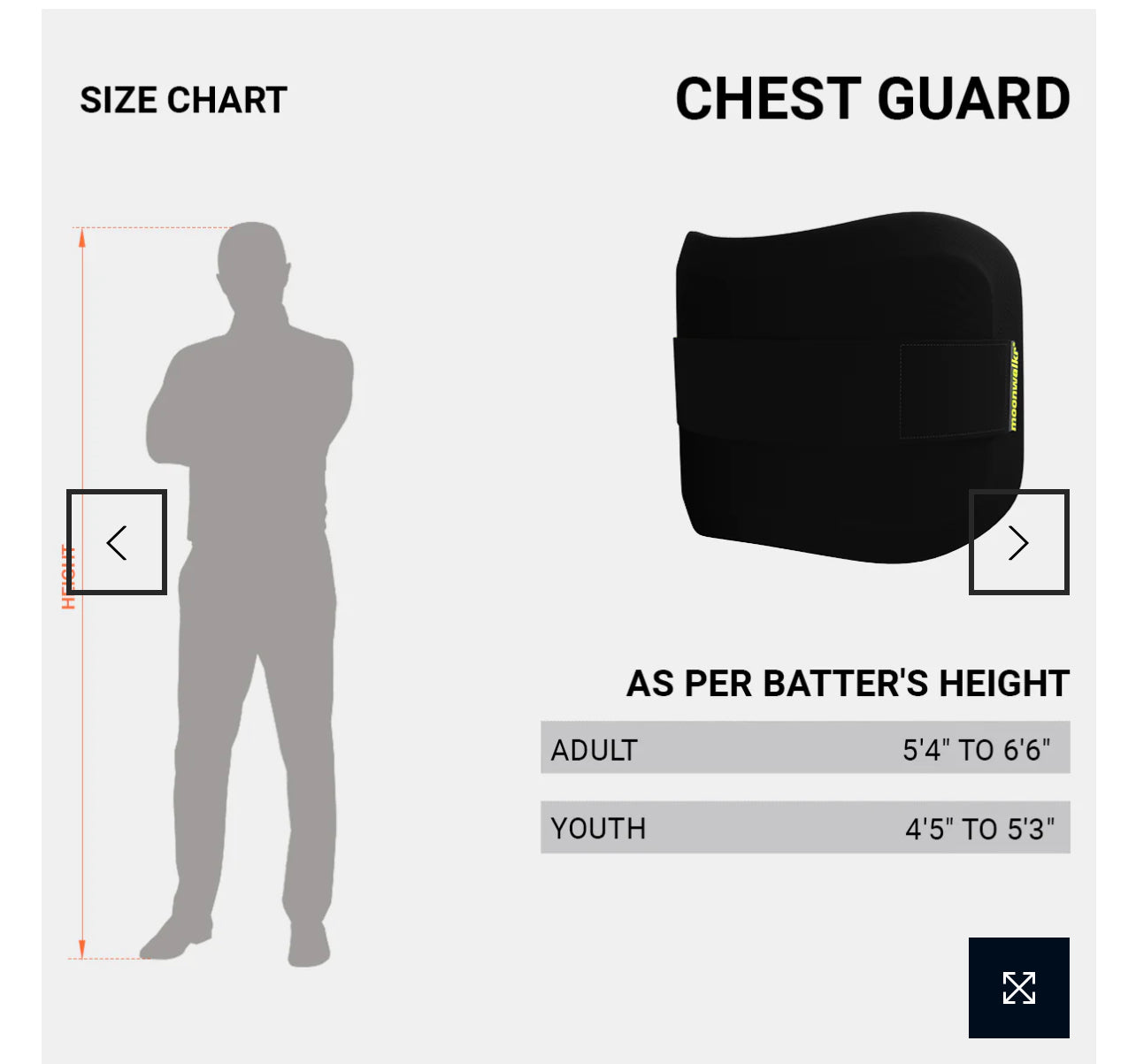 Moonwalkr 2.0 Youth Chest Guard for Baseball & Softball - Protective Gear for Kids & Teens - Perfect for Practice, Games & Training Sessions