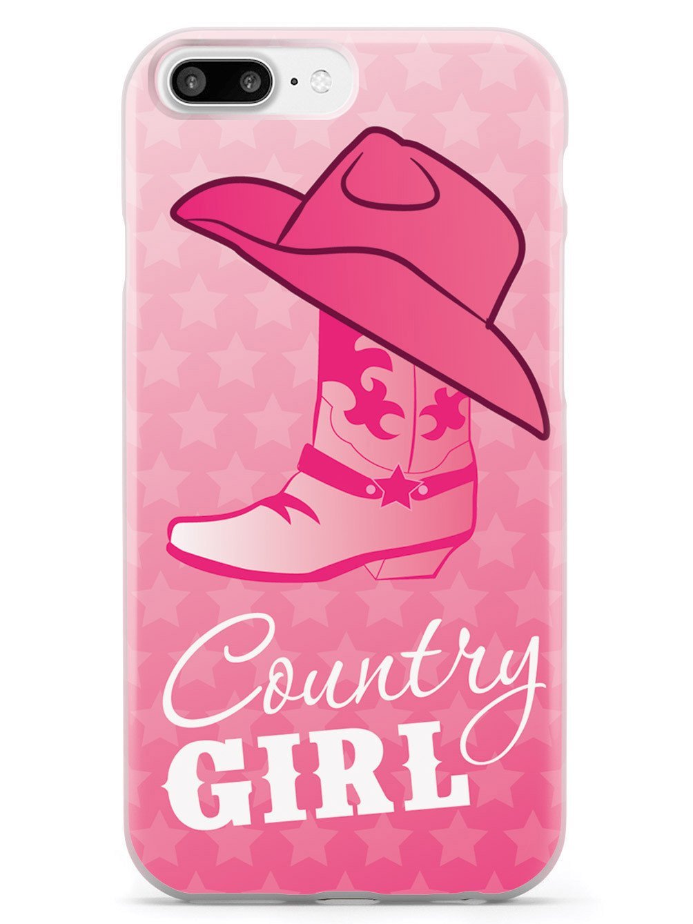 Inspired Cases - 3D Textured Protective Phone Case Compatible with iPhone 7 Plus | Country Girl Cowgirl Design | Durable Cover for Everyday Use & Outdoor Activities