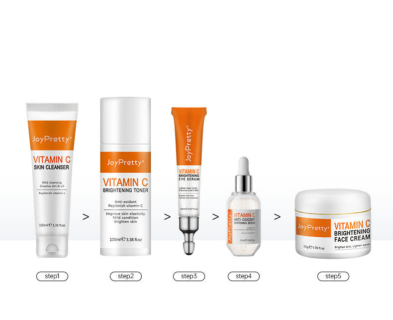 Hydrating & Moisturizing 5-Piece Facial Skincare Set for Dry & Sensitive Skin - Daily Cleansing, Anti-Aging & Glow Boost Routine