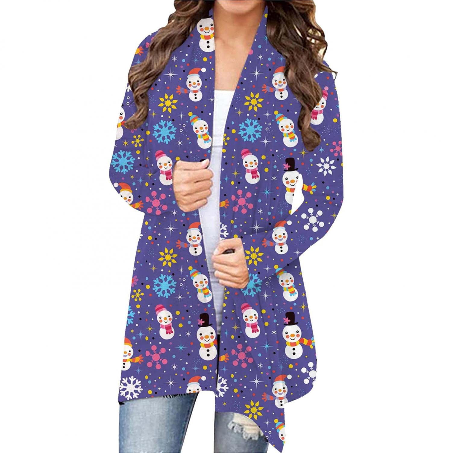 INNOVIERA Women's Lightweight Long Cardigan - Open Front Long Sleeve Kimono Jacket for Fall & Winter | Cozy Christmas Gift, Lounge Wear, Office Outfit