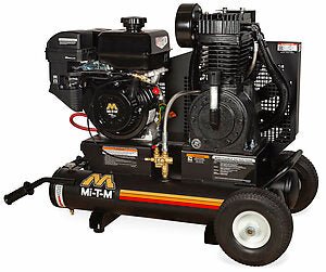 8 Gallon Two Stage Gasoline Air Compressor - Powerful & Portable for Home Garage, Construction & DIY Projects