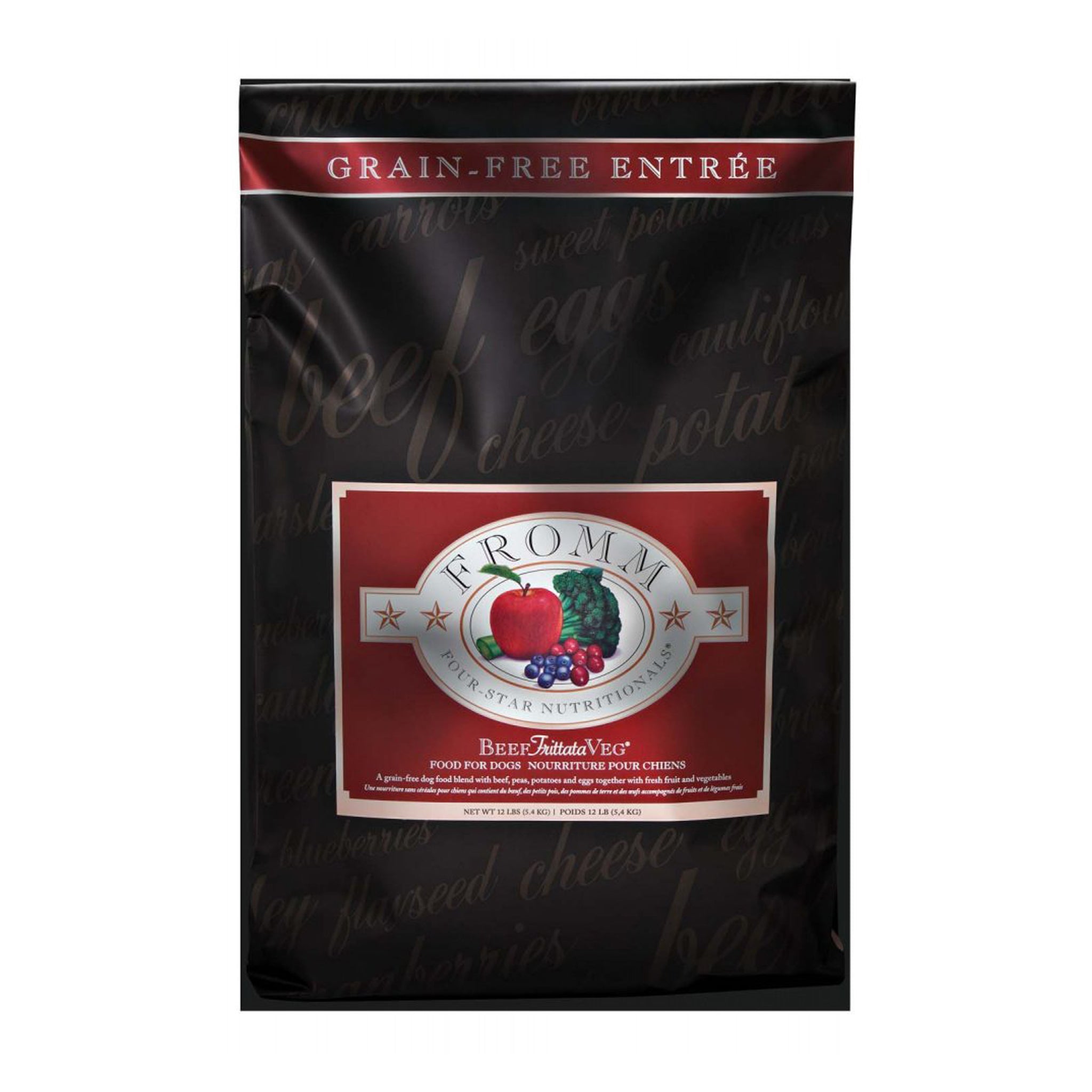 Premium Fromm Beef Frittata Recipe Dry Dog Food - High Protein Grain-Free Kibble for Adult Dogs - Perfect for Active Pets & Training Treats