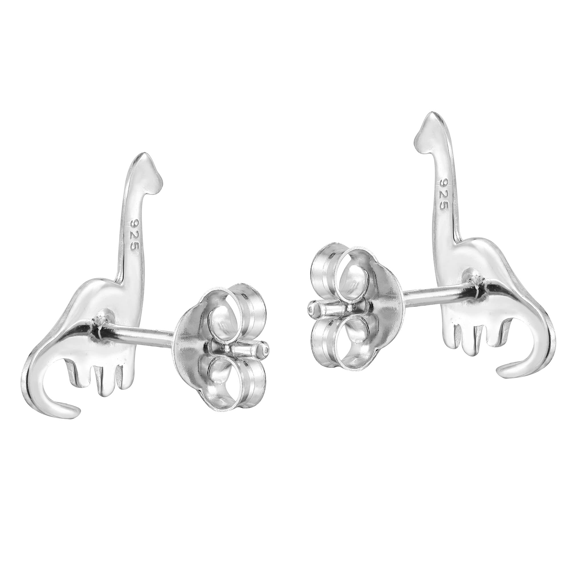AeraVida .925 Sterling Silver Dinosaur Stud Earrings for Women | Cute Animal Jewelry Gift for Her | Perfect for Casual Wear, Parties & Gifts