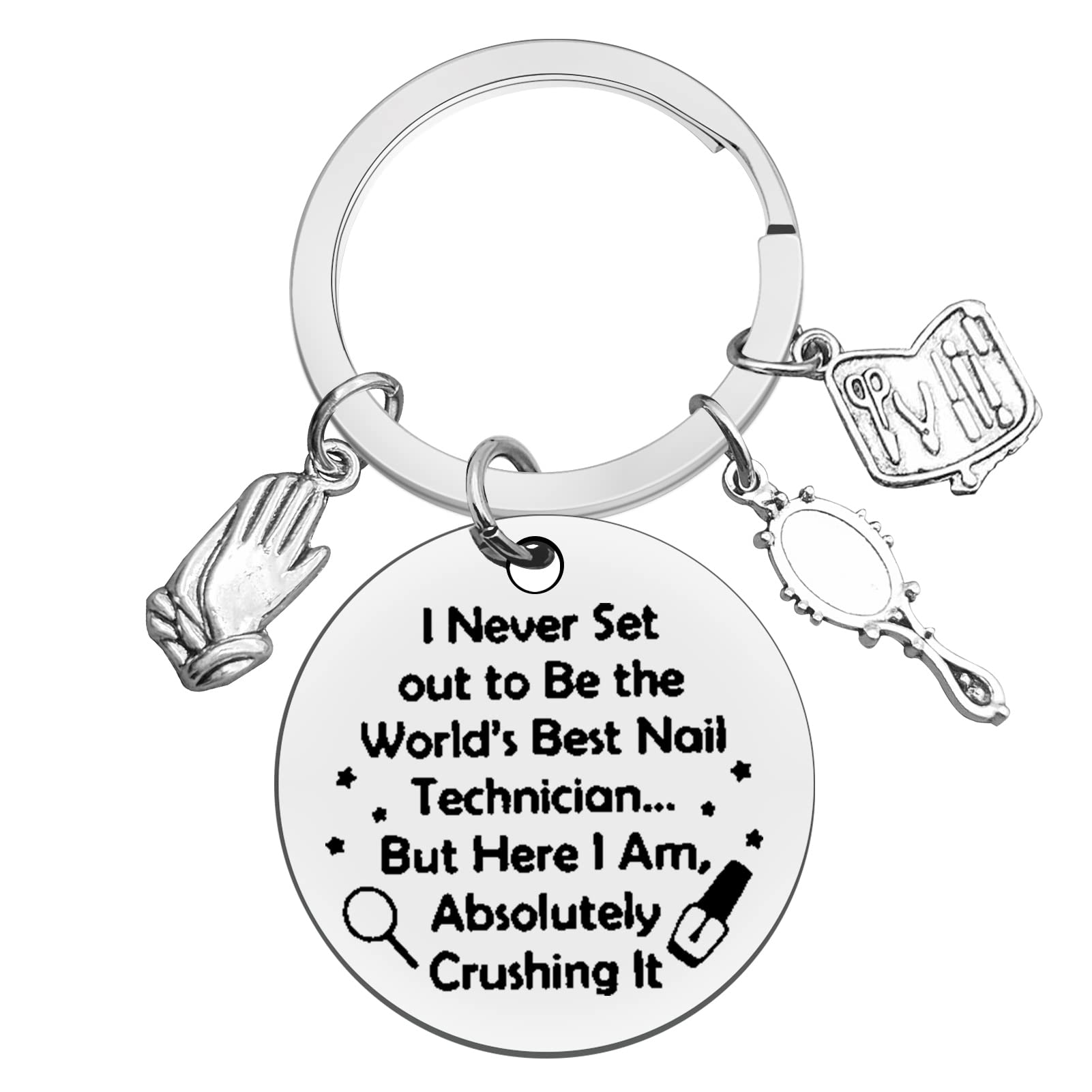 Professional Nail Technician Keychain Gift Set - Perfect for Graduation, Christmas & Birthday - Ideal for Manicurists, Beauticians & Nail Stylists - Thoughtful Present for Women in Beauty Industry - Great for Salon Appreciation, Spa Gifts & Cosmetology Students