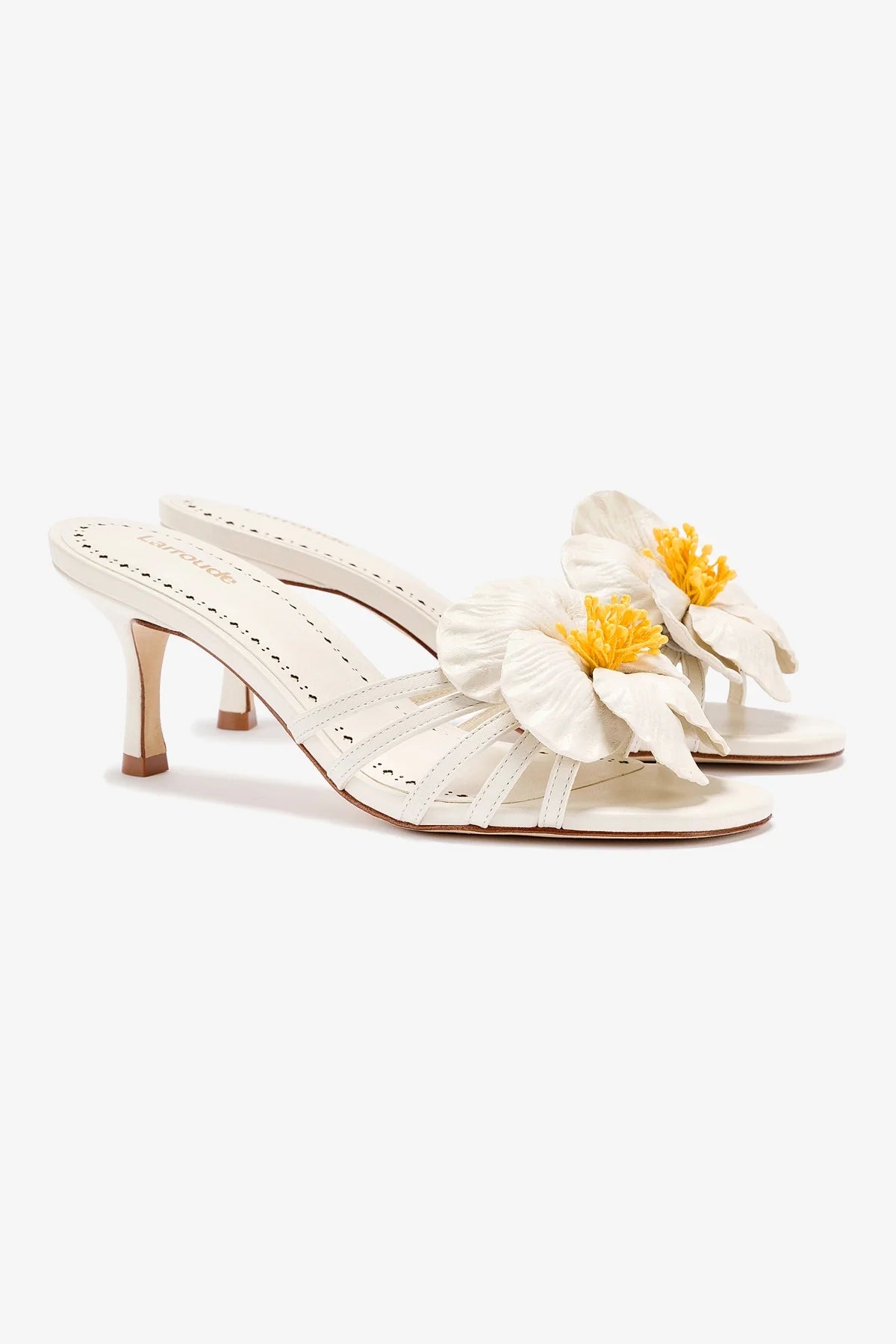 Magnolia Mule Women's Ivory Leather Slip-On Shoes - Comfortable Casual Loafers for Work, Travel & Everyday Wear