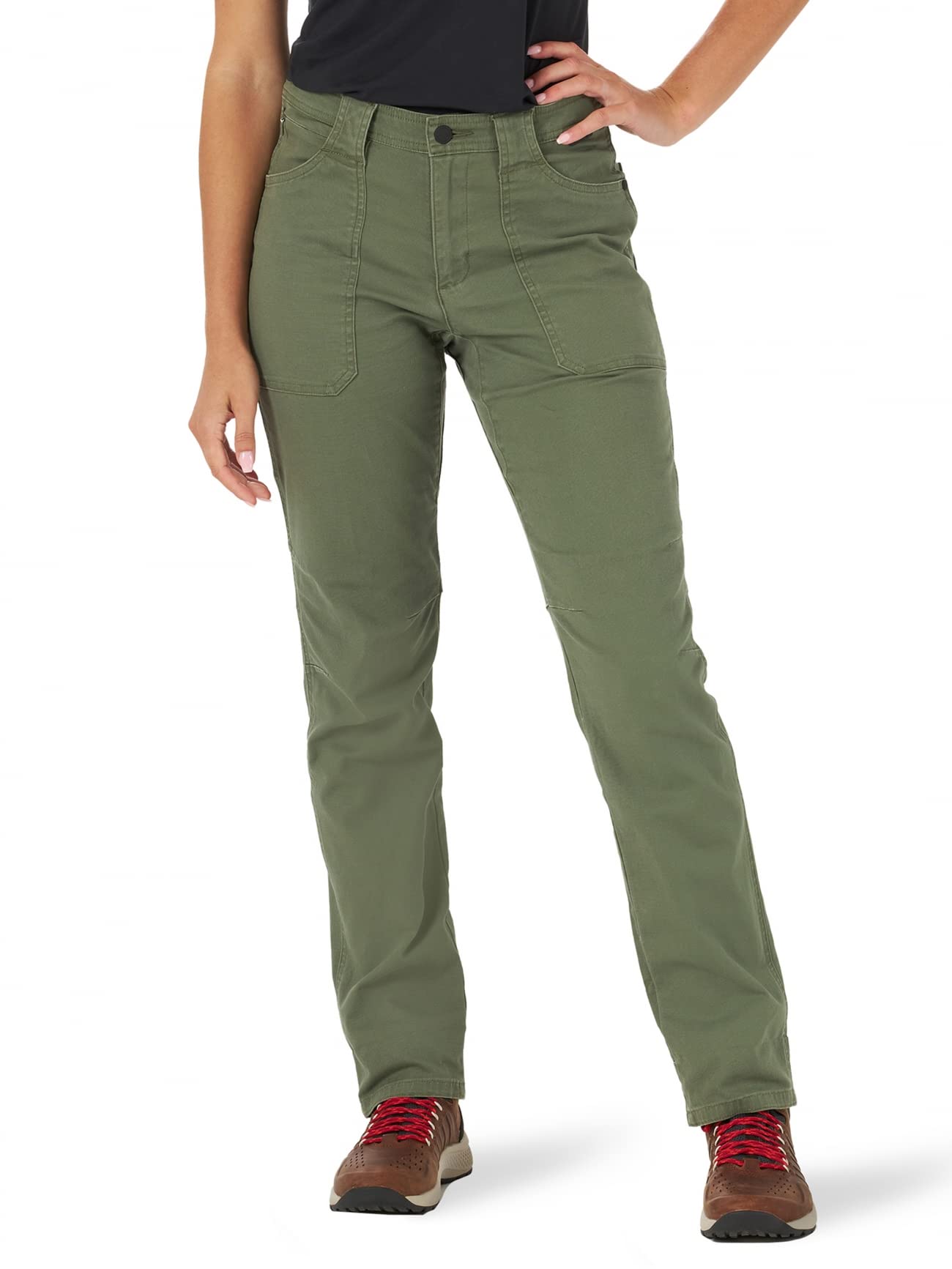 ATG by Wrangler Women's Slim Fit Canvas Pants - Comfortable Casual Work Pants for Outdoor Activities & Everyday Wear