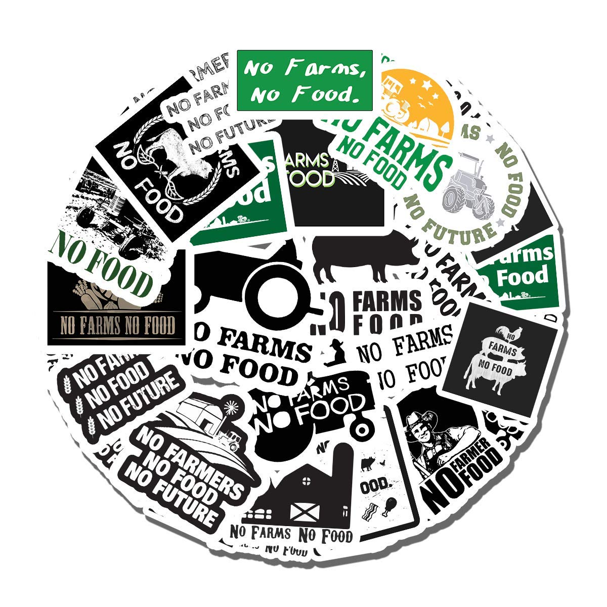 20 PCS Waterproof Vinyl Stickers Pack - Aesthetic Farm Theme Decals for Water Bottles, Laptops, Scrapbooking, Luggage, Guitars & Skateboards | Durable Adhesive for DIY Crafts & Personalization