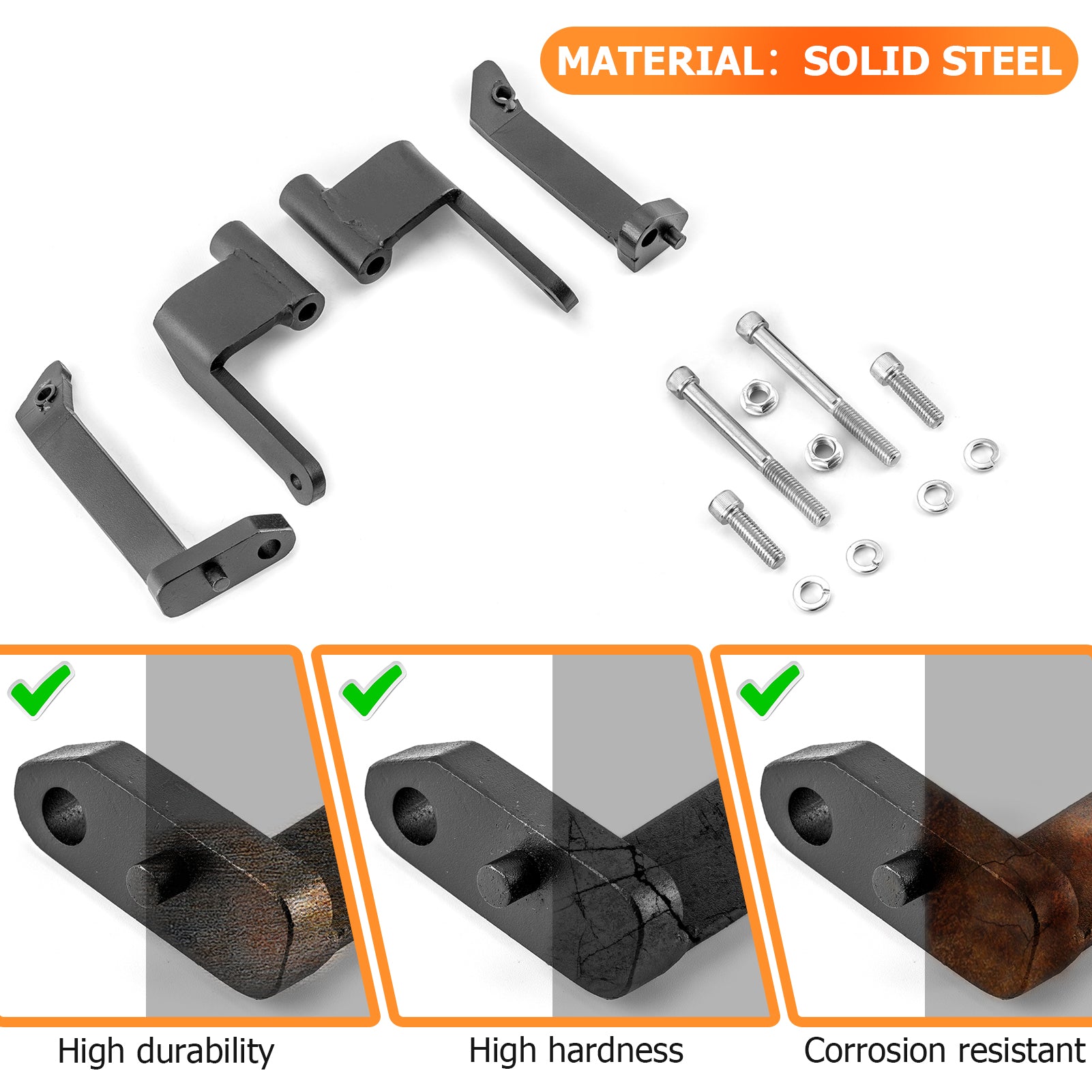 2009-2025 Harley Touring FLHT FLHR FLTR FLHX Driver Floorboard Relocation Brackets - Heavy Duty Steel Motorcycle Accessories for Improved Comfort & Control on Long Rides