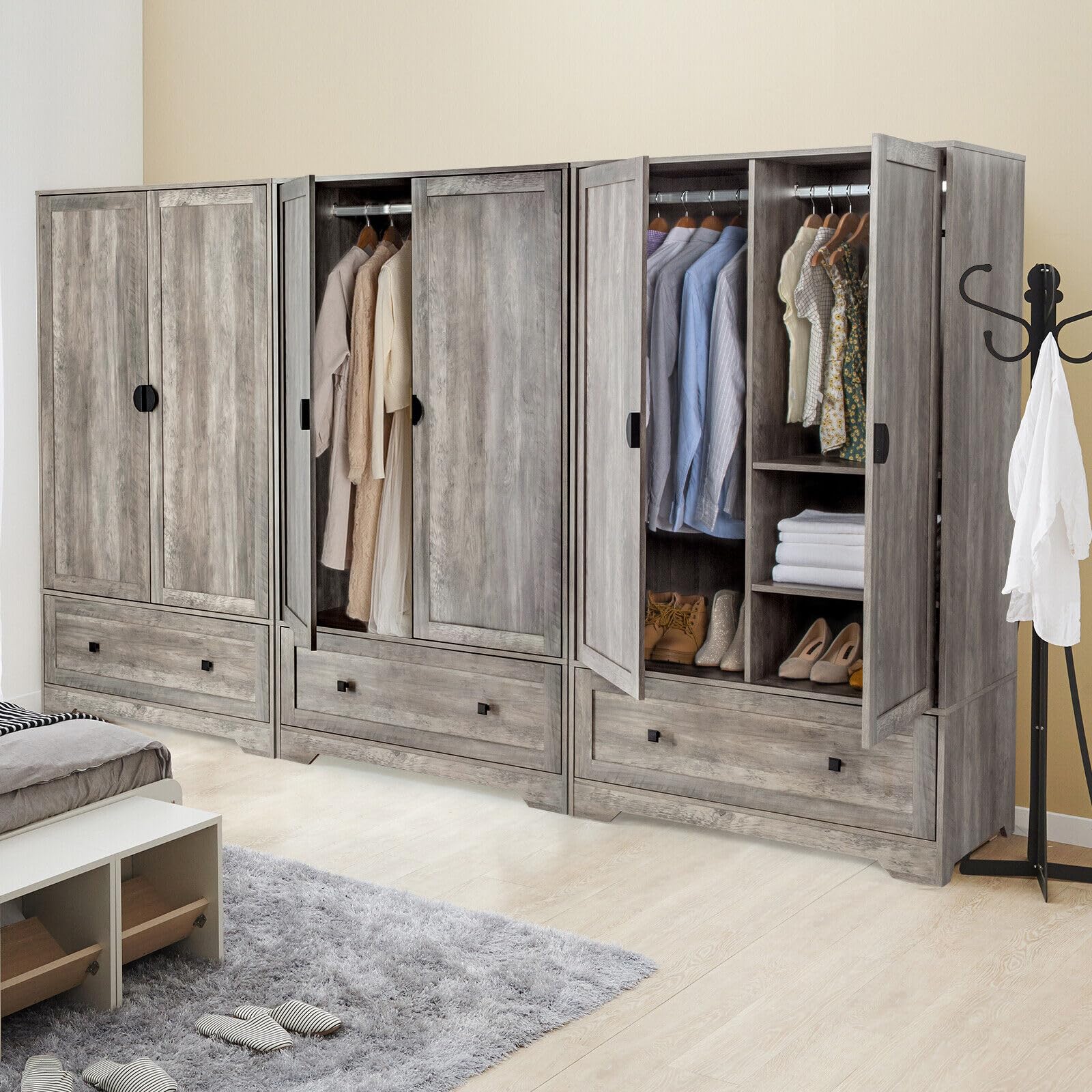 Modern Grey Closet Organizer 38