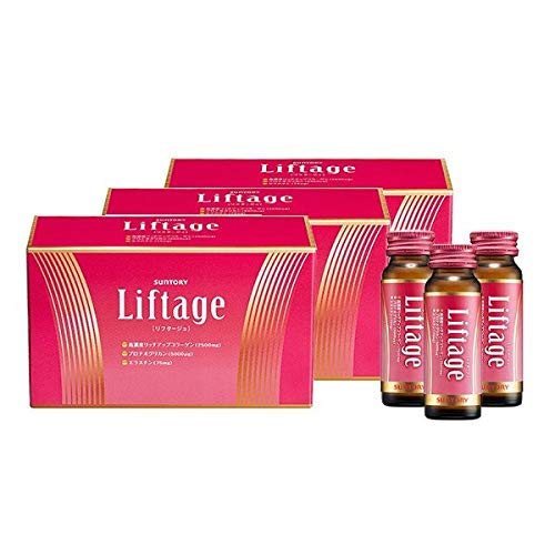 Suntory Liftage Collagen Supplement - 30 Bottles with Proteoglycan, High Concentration Collagen & Elastin for Skin Hydration & Anti-Aging | Daily Beauty Routine, Post-Workout Recovery, Gift for Women