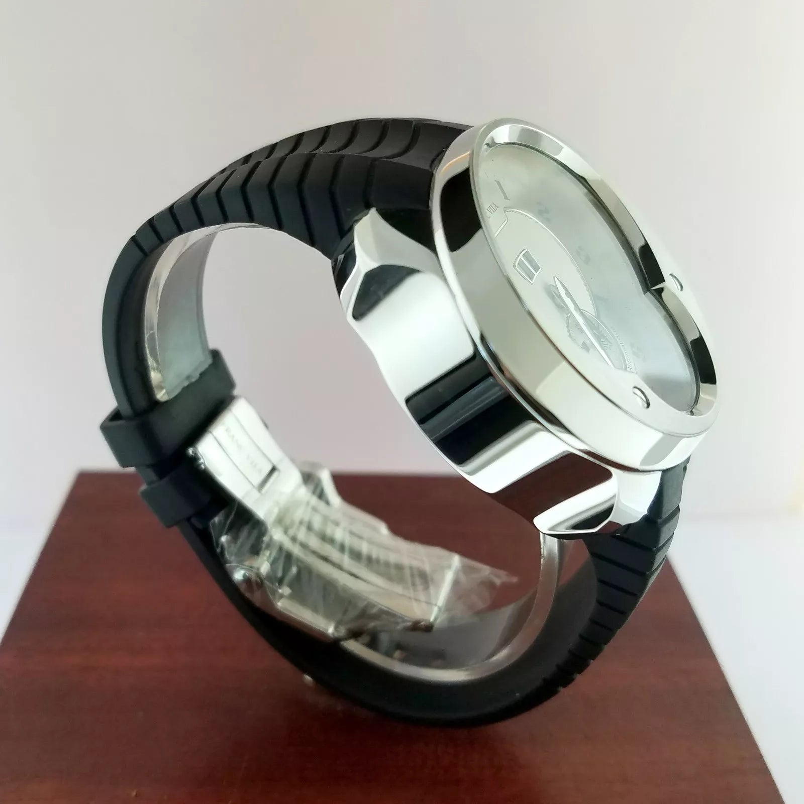 Franc Vila Esprit Unique Men's Stainless Steel Rubber Strap Watch - Luxury Sports Timepiece for Business, Casual & Outdoor Activities