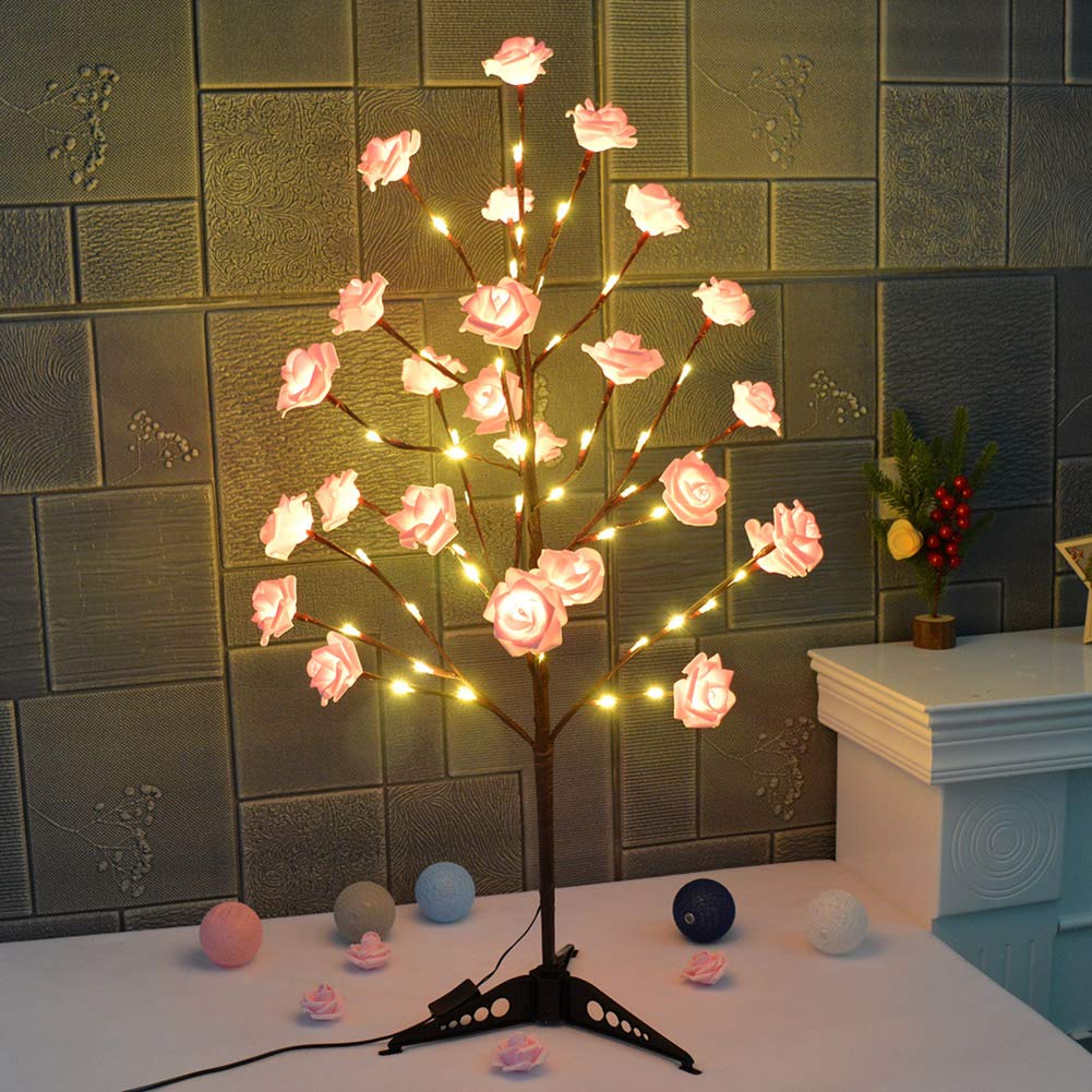 2.6ft Artificial Fiber Optic Christmas Tree with 72 Warm White LED Lights - 31 Inch Pre-Lit Holiday Decor for Home, Party, Wedding & Outdoor Use | Perfect for Living Room, Office, and Festive Celebrations