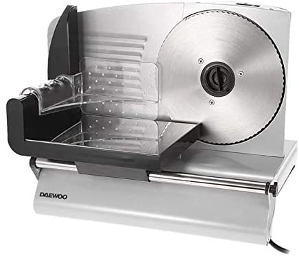Daewoo DMS 1985 200W Commercial Electric Meat Slicer & Food Cutter - 220V European Voltage (Not for USA) - Perfect for Delis, Butcher Shops & Home Kitchen Use