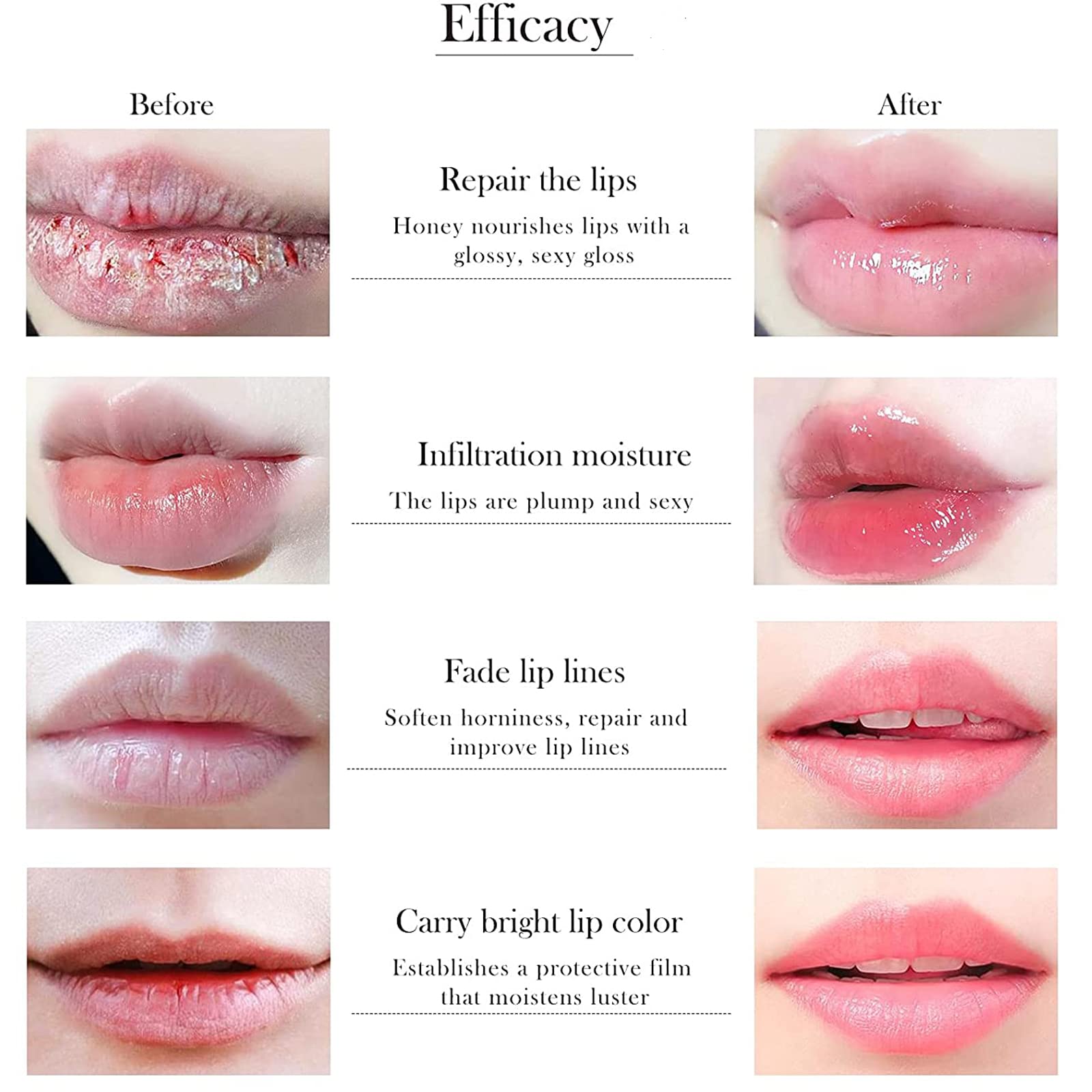 Honey Lip Sleeping Mask with Propolis - Hydrating & Nourishing Lip Balm for Dry, Chapped Lips - Anti-Wrinkle Lip Care Treatment - Restores & Plumps Lips (1Pcs, Honey+Strawberry) - Perfect for Overnight Lip Therapy & Daily Moisturizing