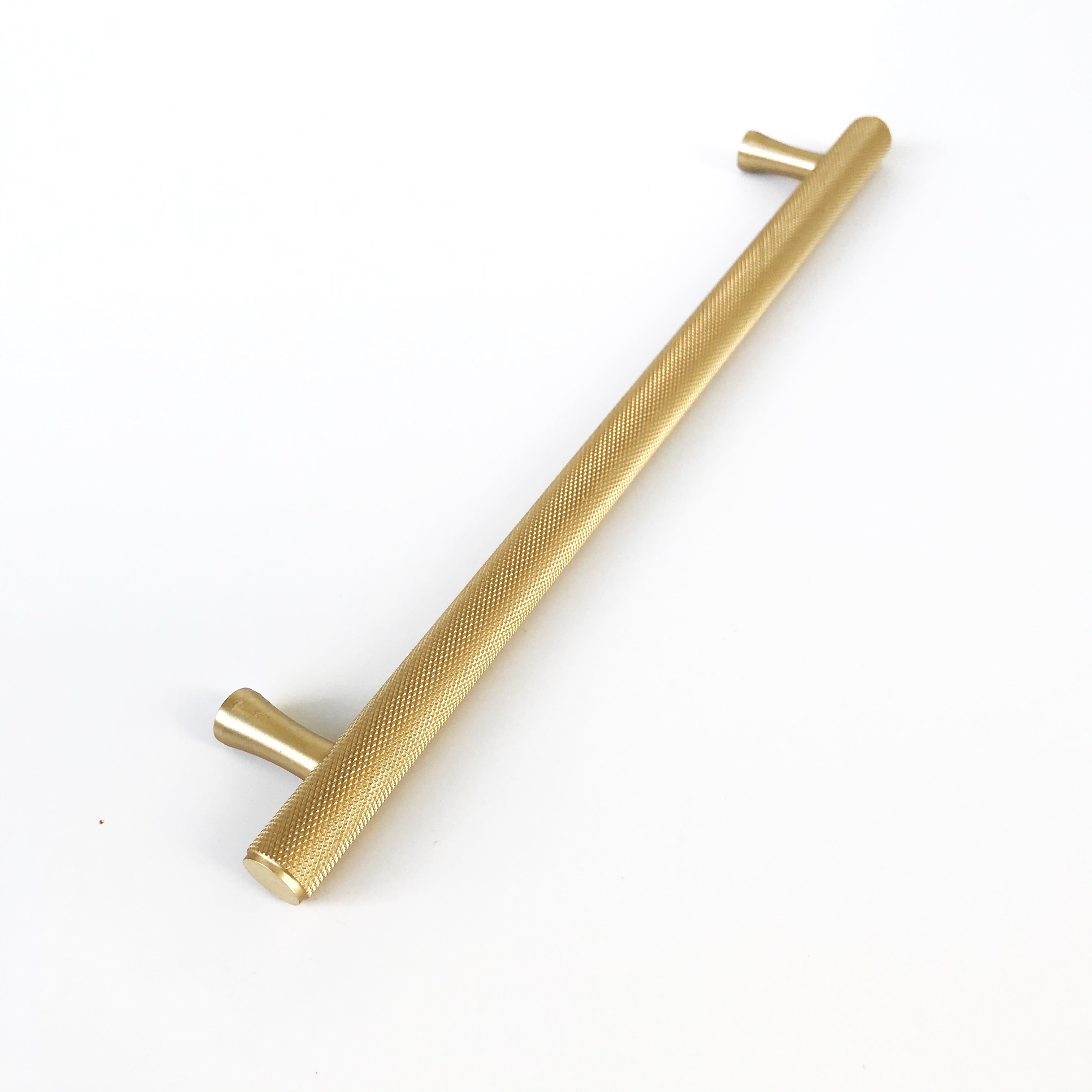 Solid Satin Brass Knurled Appliance Handle - 12 Pack - Durable Kitchen Cabinet & Drawer Pulls for Modern Home Upgrade
