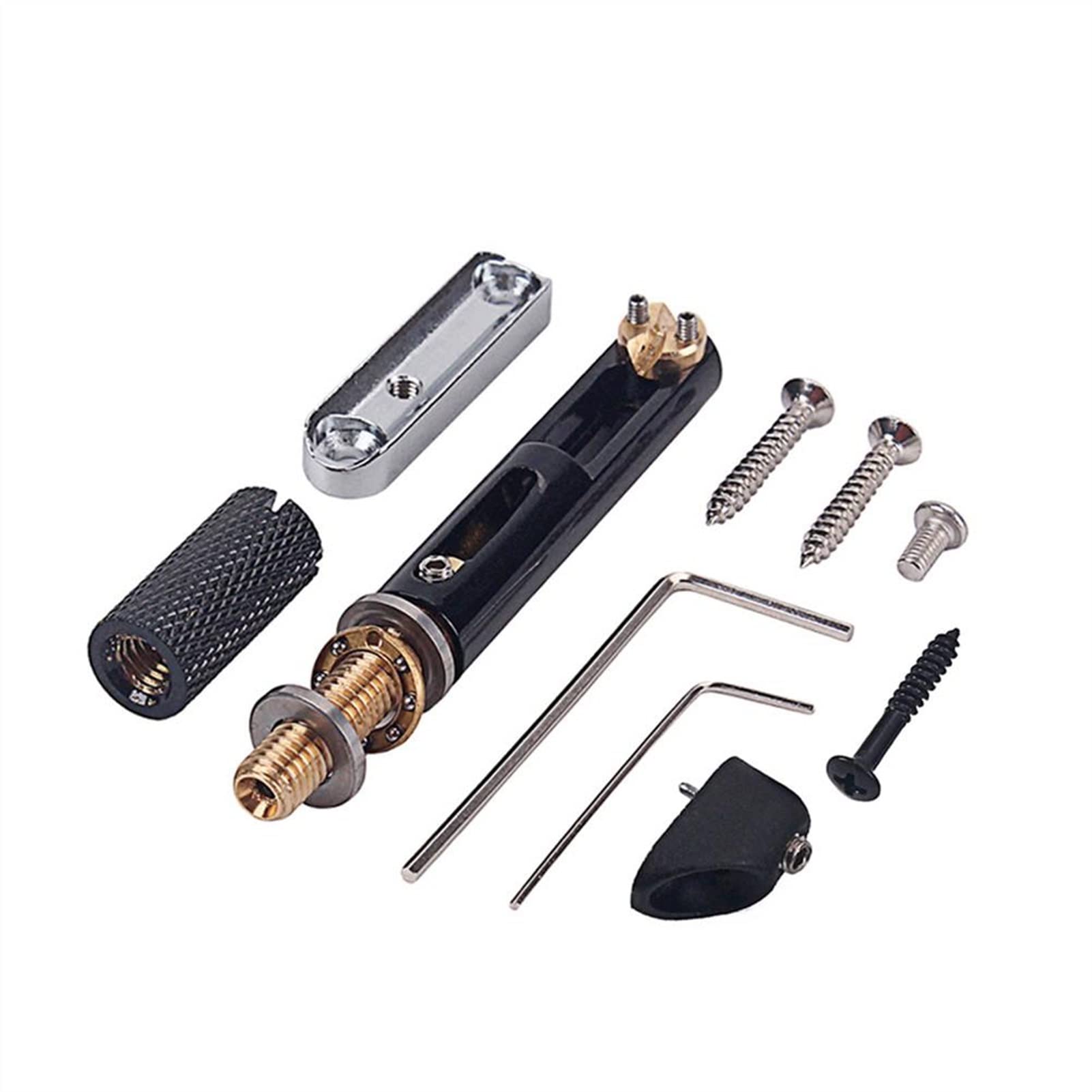 5-String Nickel Single Headless Bass Bridge Set - High-Quality Electric Guitar Bridge Parts for Replacement & Upgrade | Perfect for DIY Guitar Repair & Custom Builds