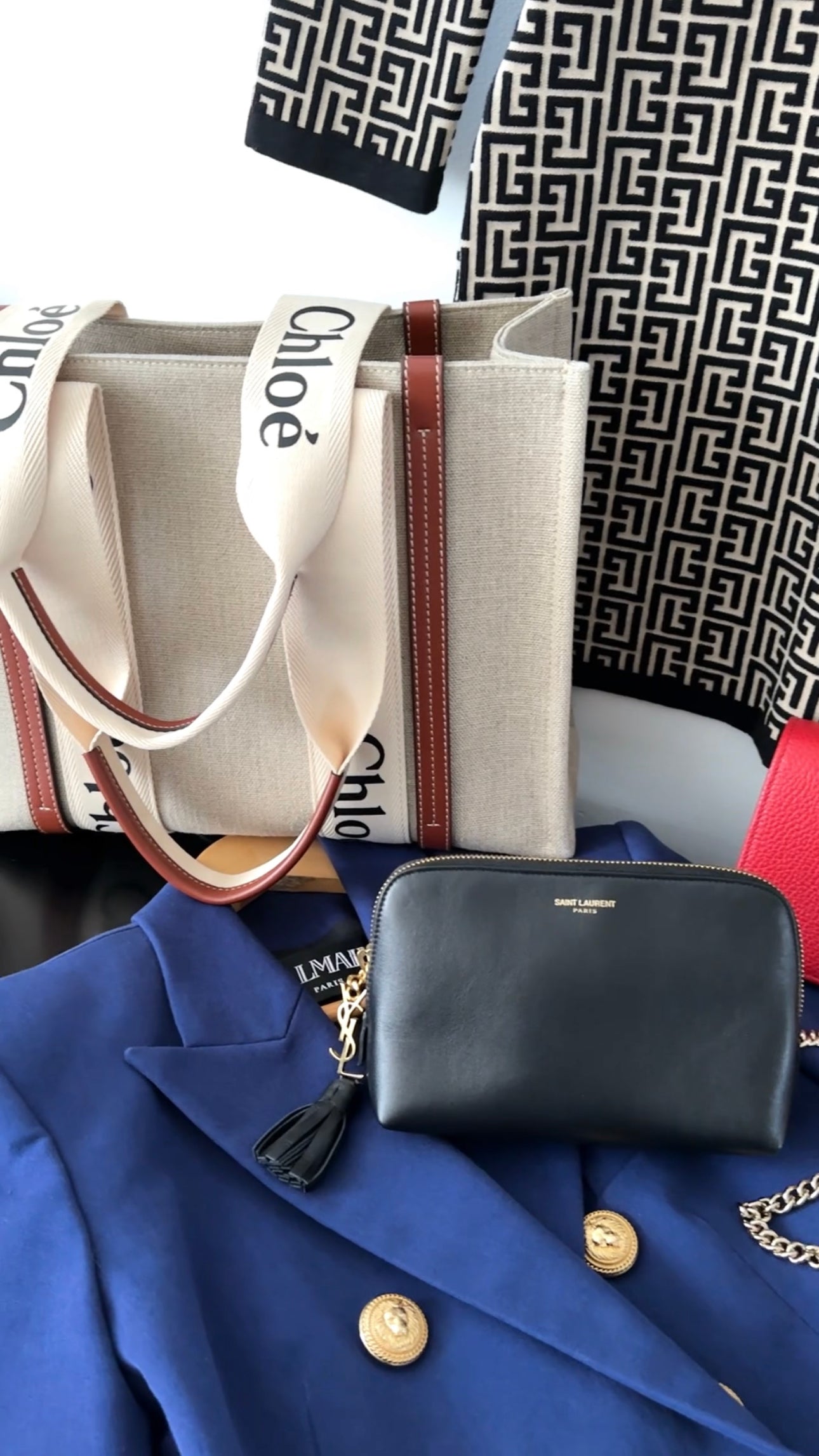 Chloe Medium Woody Canvas Tote Bag with Logo - Stylish & Spacious Handbag for Women, Perfect for Work, Travel & Everyday Use