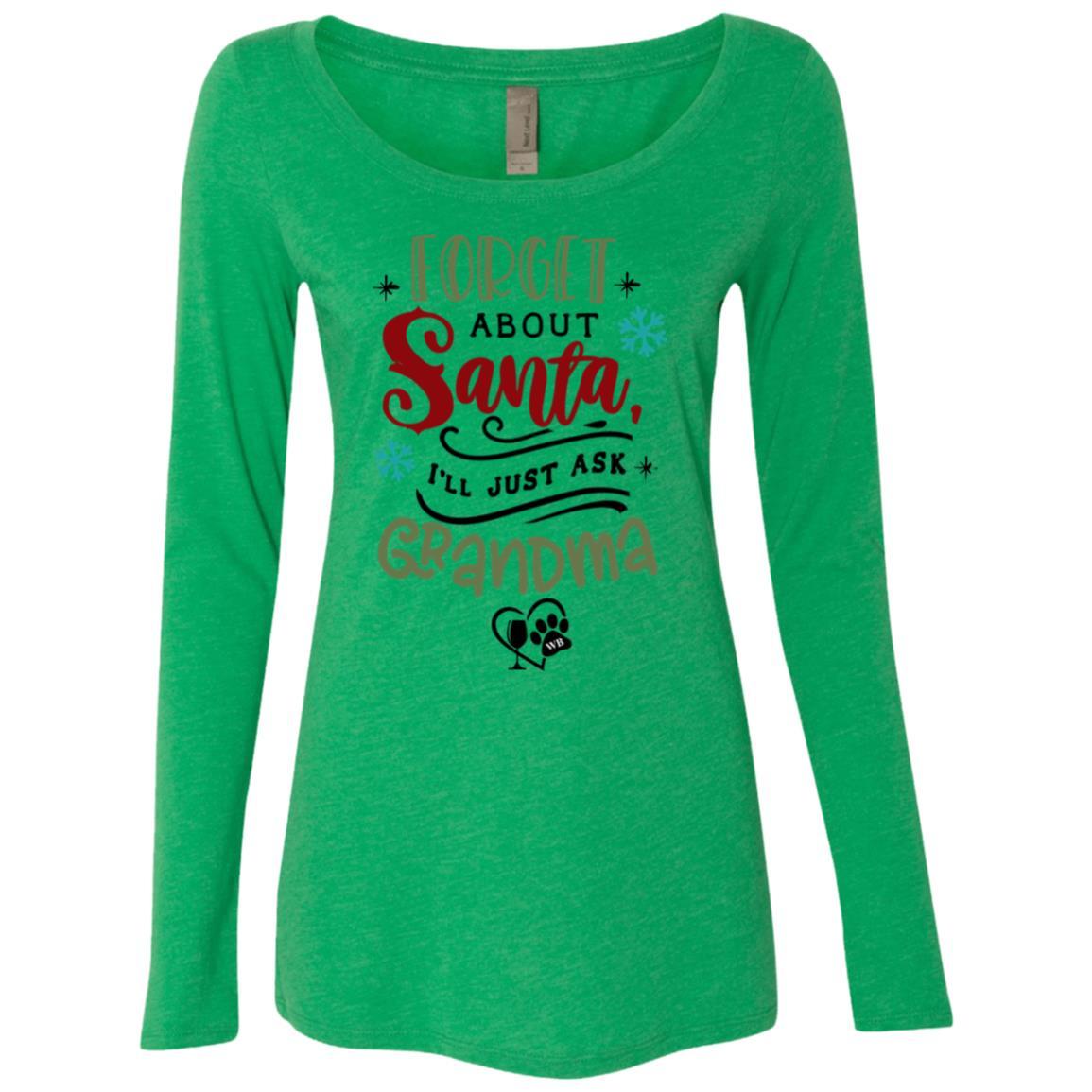 WineyBitches.Co Women's Long Sleeve Scoop Neck Tri-Blend T-Shirt - Soft & Comfortable Casual Top for Everyday Wear, Lounge, and Outings