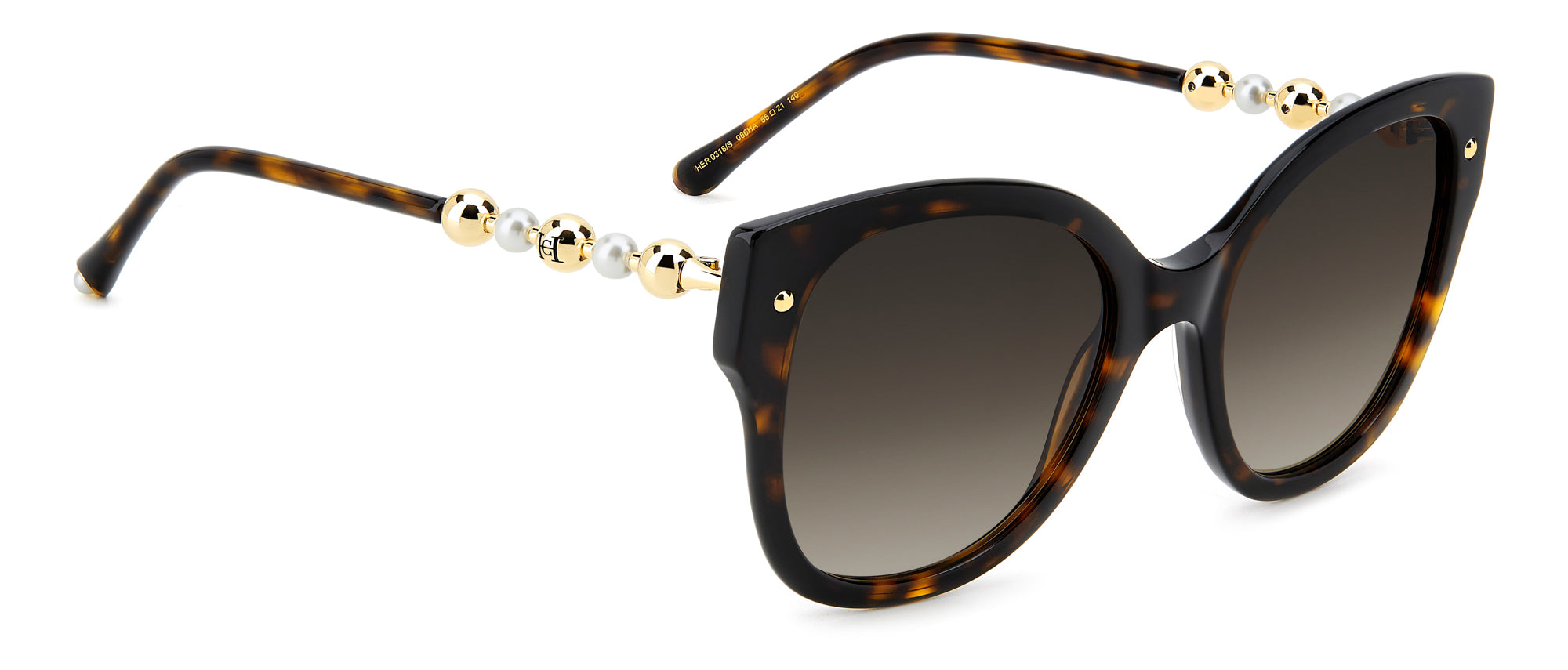 Carolina Herrera HER 0318/S Women's Luxury Sunglasses - UV Protection & Polarized Lenses for Driving, Beach & Outdoor Fashion