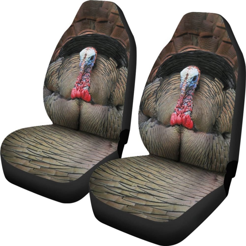 2Pcs Premium Turkey Car Seat Covers - Universal Fit, Waterproof & Durable Protection for Pets, Kids, and Spills - Perfect for SUVs, Trucks, and Sedans