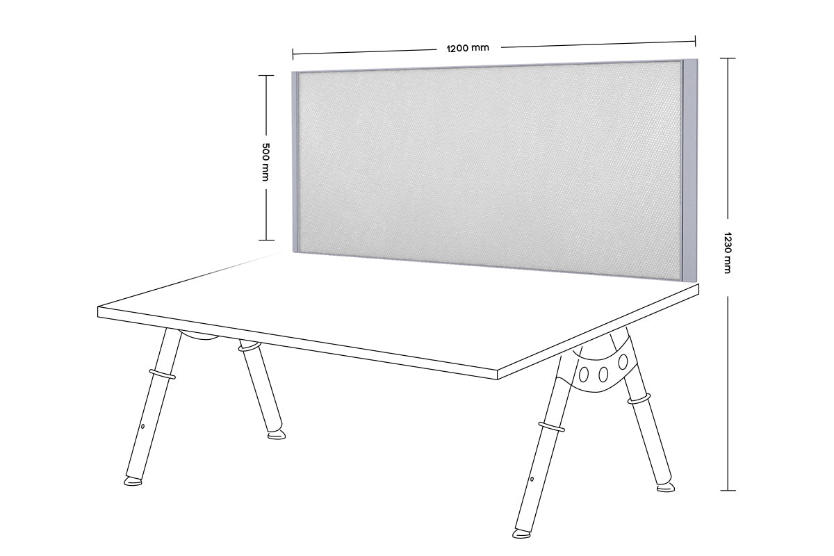 Silver Frame Desk Mounted Privacy Screen with Clamp Bracket - Perfect for Office, Home & Workspace Computer Monitor Privacy Protection