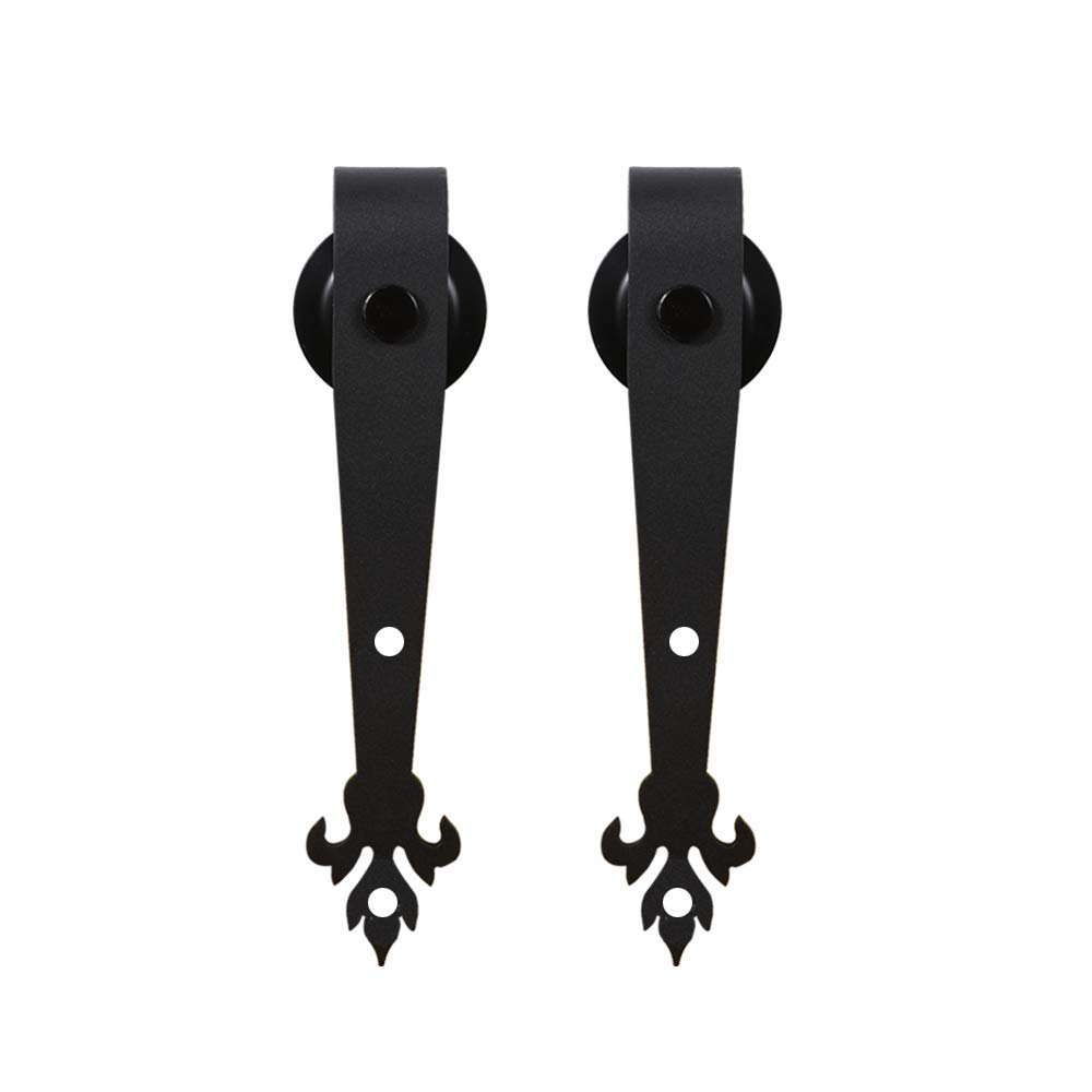 Heavy Duty Sliding Barn Door Hardware Kit 10.5FT/320CM with Industrial Handle - Single Wooden Door System for Doors Up to 63
