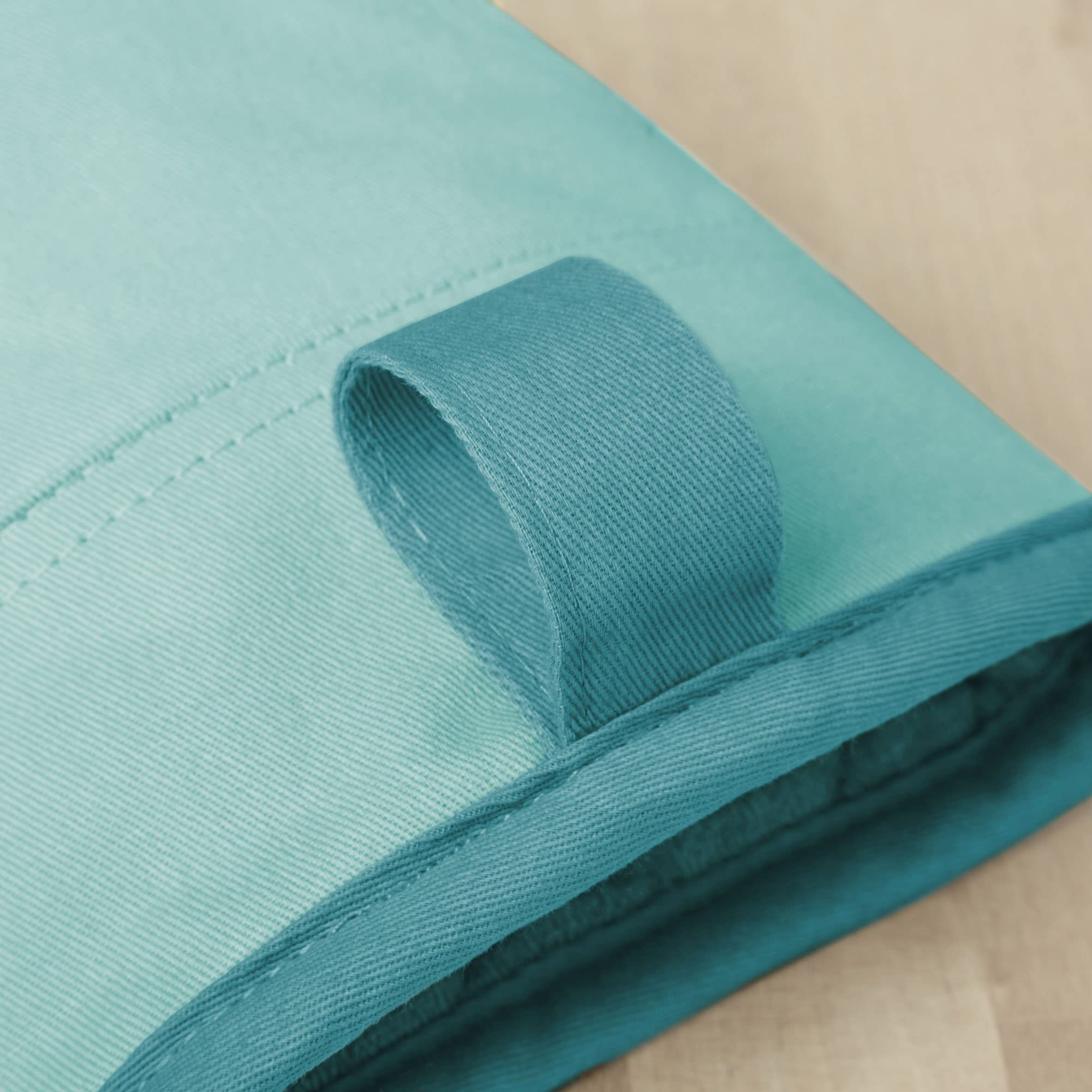 KitchenAid Beacon Two-Tone Non-Slip Mini Oven Mitt Set - Aqua Sky, 5.5