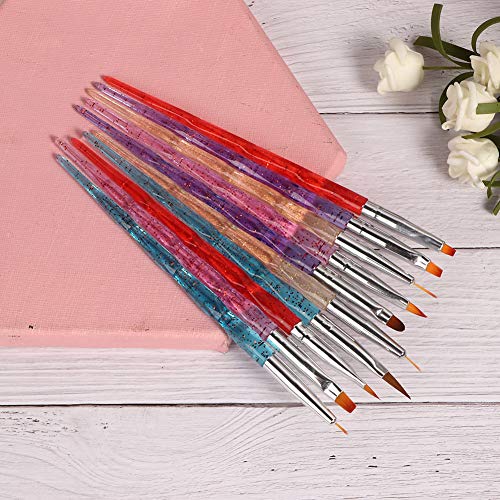 Professional Nail Art Brush Set - Nail Liner Pen & Design Brushes for Home & Salon Use | Perfect for DIY Nail Art, Manicures, Pedicures & Nail School Training | Women's Nail Polish Application Kit