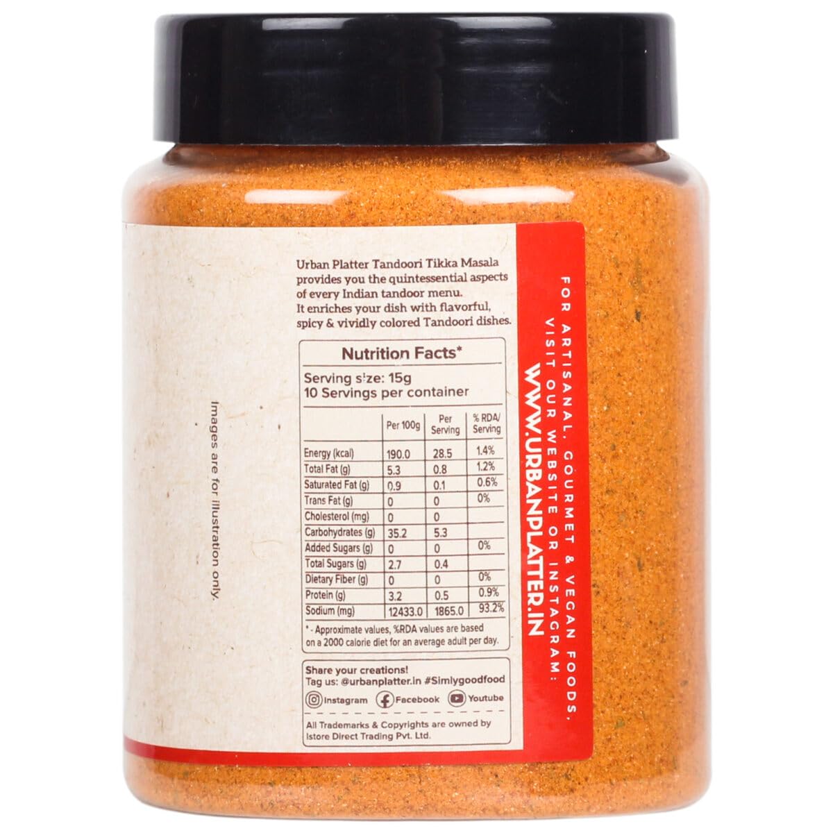 Urban Platter Tandoori Tikka Masala Powder - 150g | Authentic Indian Spice Blend for Appetizers, Gravies, Vegetables & Fries | Perfect for Grilling, Marinating & Cooking Indian Dishes at Home