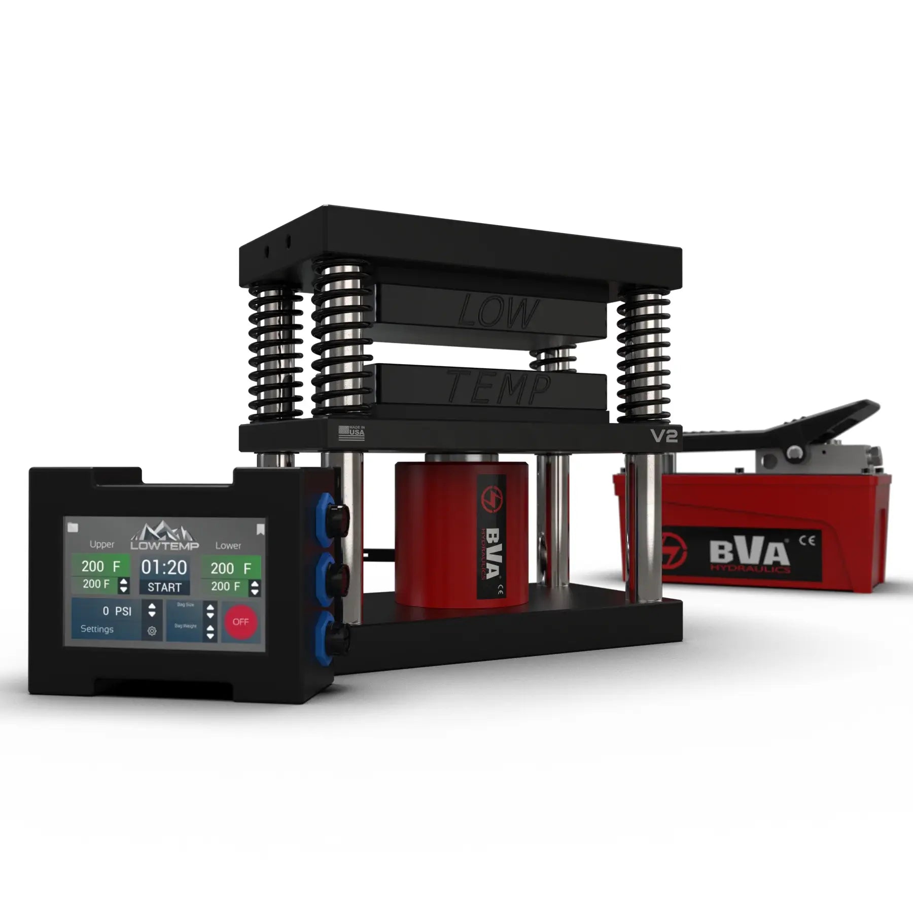 Lowtemp Industries V2 4x7 20 Ton Rosin Press - Professional Heat Press Machine for Extracting Rosin, Essential Oils & Concentrates - Perfect for Home DIY, Commercial Use & Cannabis Extraction