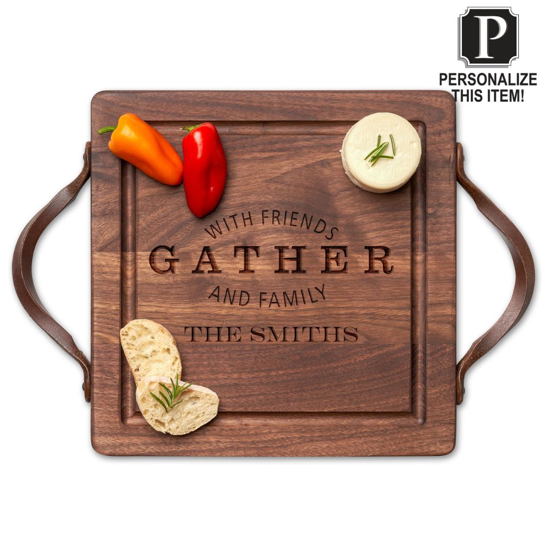 Personalized Walnut Wood Cutting Board & Cheese Board - 12
