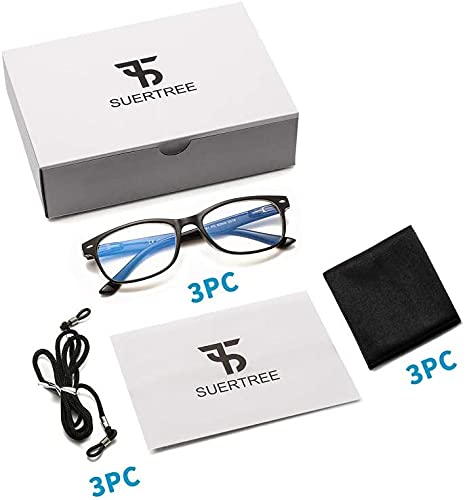 Suertree 3 Pack Reading Glasses for Men & Women - UV Protection, Anti-Glare, Spring Hinge Readers - Perfect for Reading, Computer Use & Daily Activities