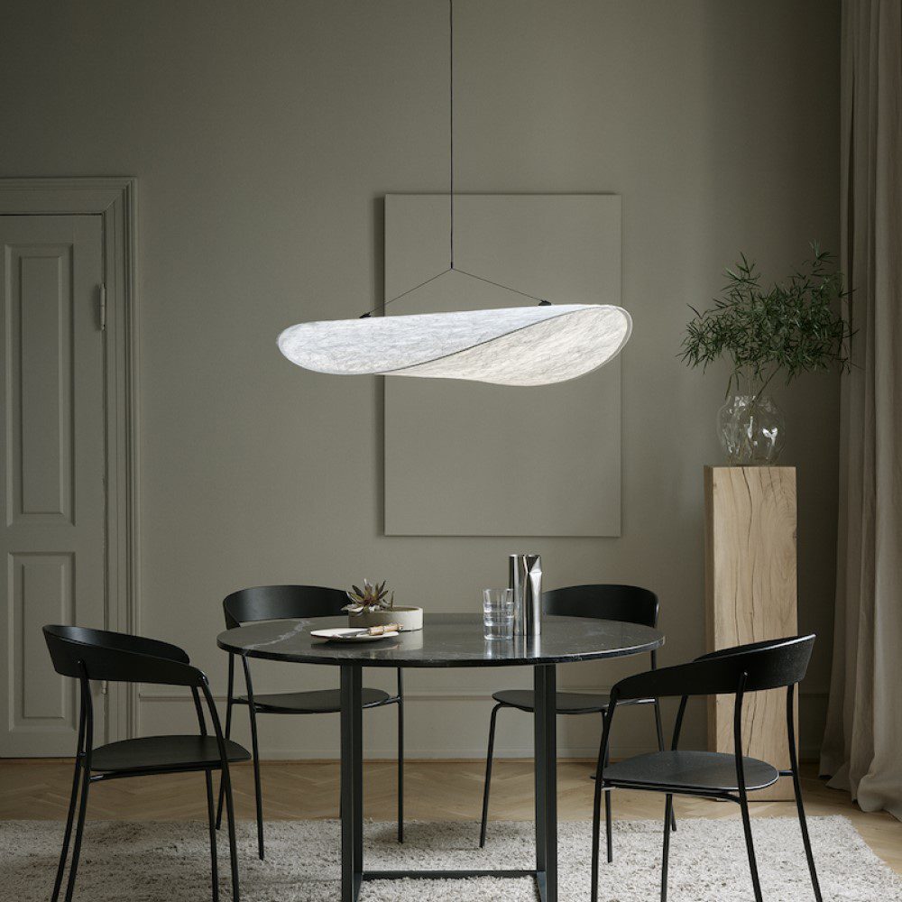 Modern Tense Pendant Lamp - 35.4 Inch (90cm) Round Ceiling Light Fixture for Dining Room, Kitchen Island & Living Room Decor
