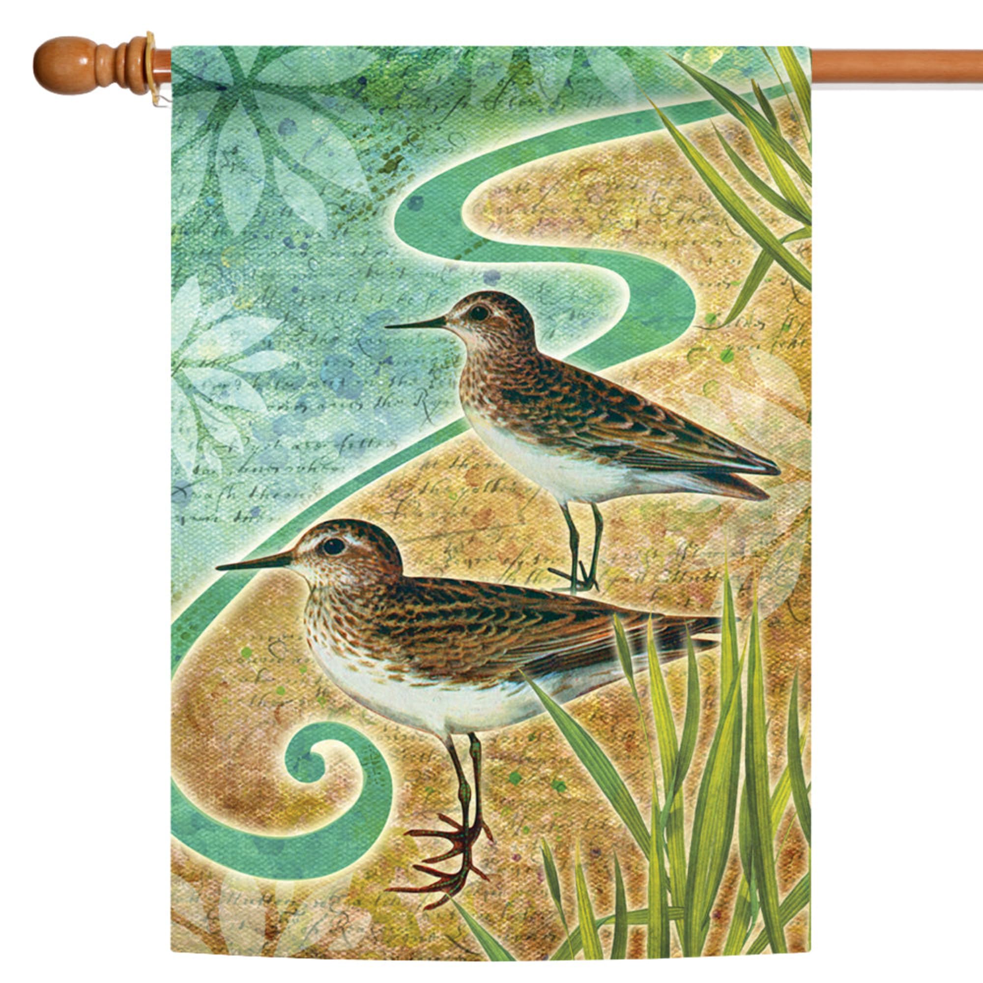 Toland Home Garden 1010079 Sandpipers Bird Flag - 28x40 Inch Double Sided Outdoor Garden Flag, Yard Decoration for House, Patio, Porch & Lawn - Vibrant Bird-Themed House Flag for Seasonal & Year-Round Decor