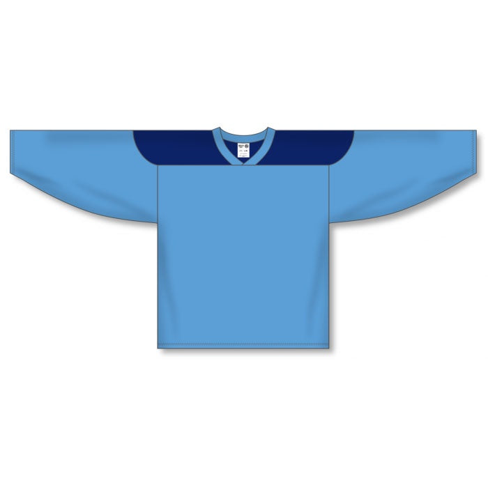 Custom Athletic Knit Sky Blue/Navy 6100 Jersey - Breathable Performance Sports Shirt for Baseball, Basketball & Team Uniforms