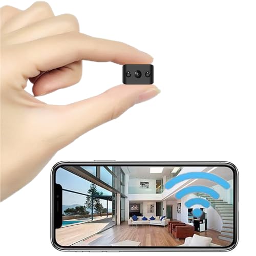 4K FHD Mini Wireless WiFi Security Camera - Smallest Indoor/Outdoor Home Surveillance, Pet & Nanny Cam with 120° Wide Angle & Night Vision (Works Without WiFi) - Perfect for Baby Monitoring, Pet Watching, and Home Security