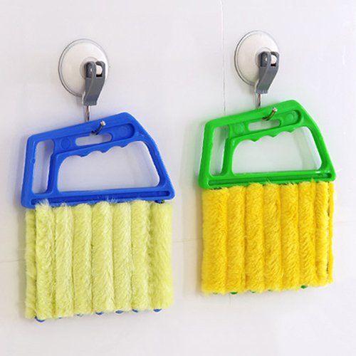 Loinhgeo Microfiber Venetian Blind Cleaner - 13.5x16cm Window Shutter Duster Brush for Dusting & Conditioning (Orange) - Perfect for Home, Office & Car Window Cleaning