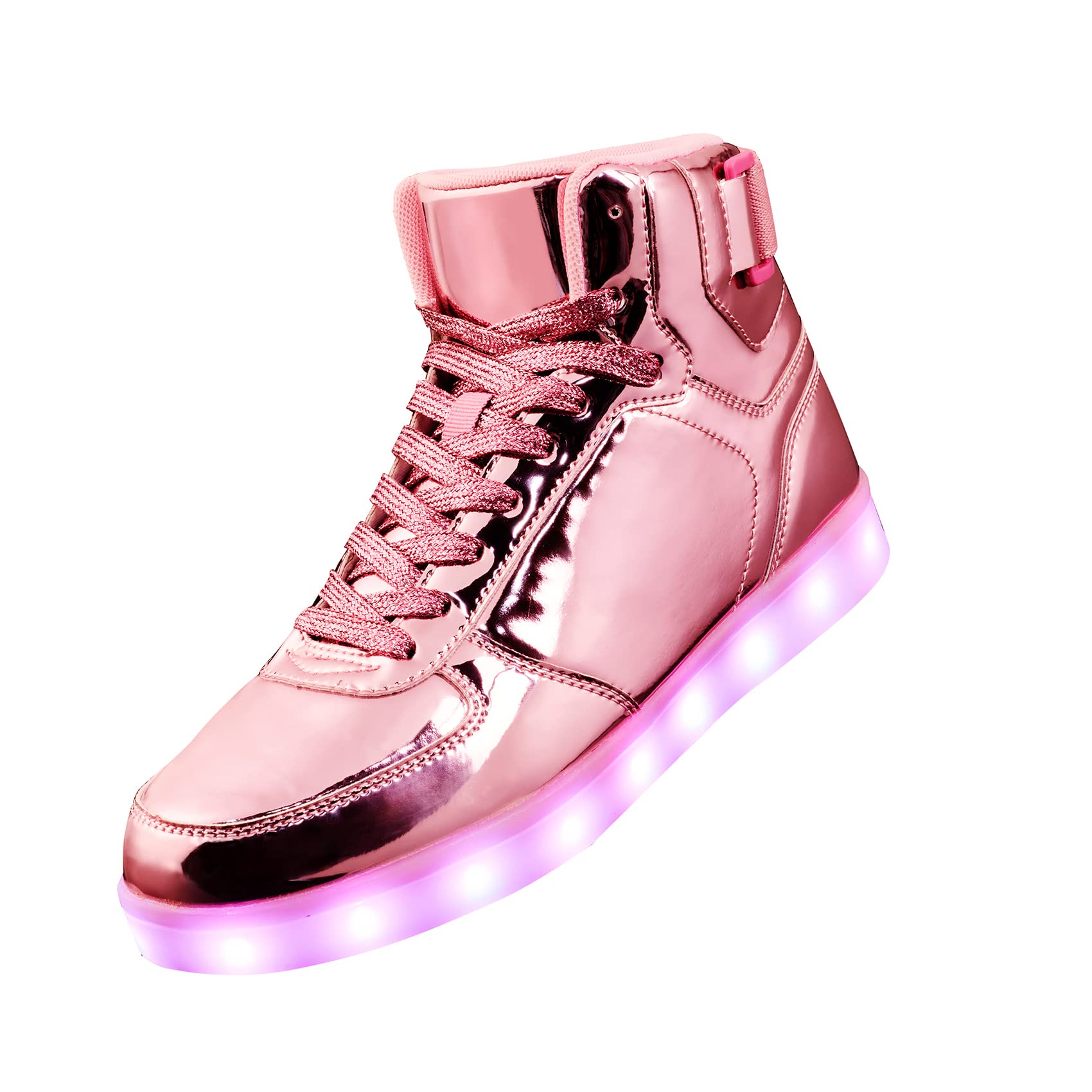 DIYJTS Unisex LED Light Up Sneakers - USB Rechargeable High Top Glowing Shoes for Men, Women & Teens | Perfect for Night Running, Raves, Parties & Festivals