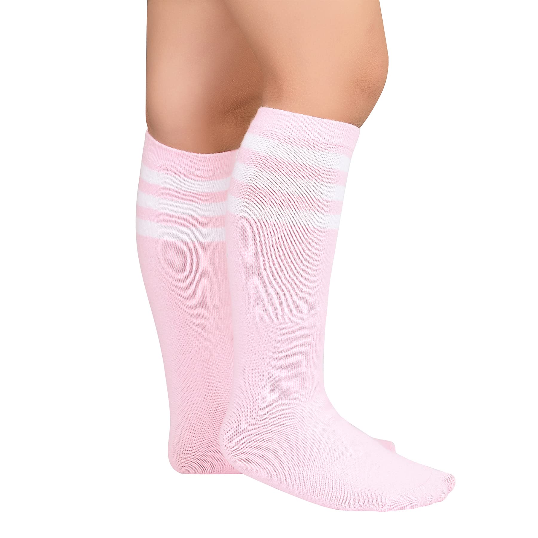Zando Kids Soccer Socks - Knee High Cotton Athletic Socks for Boys & Girls - Breathable Youth Baseball Socks - Perfect for Soccer, Baseball & Sports Activities