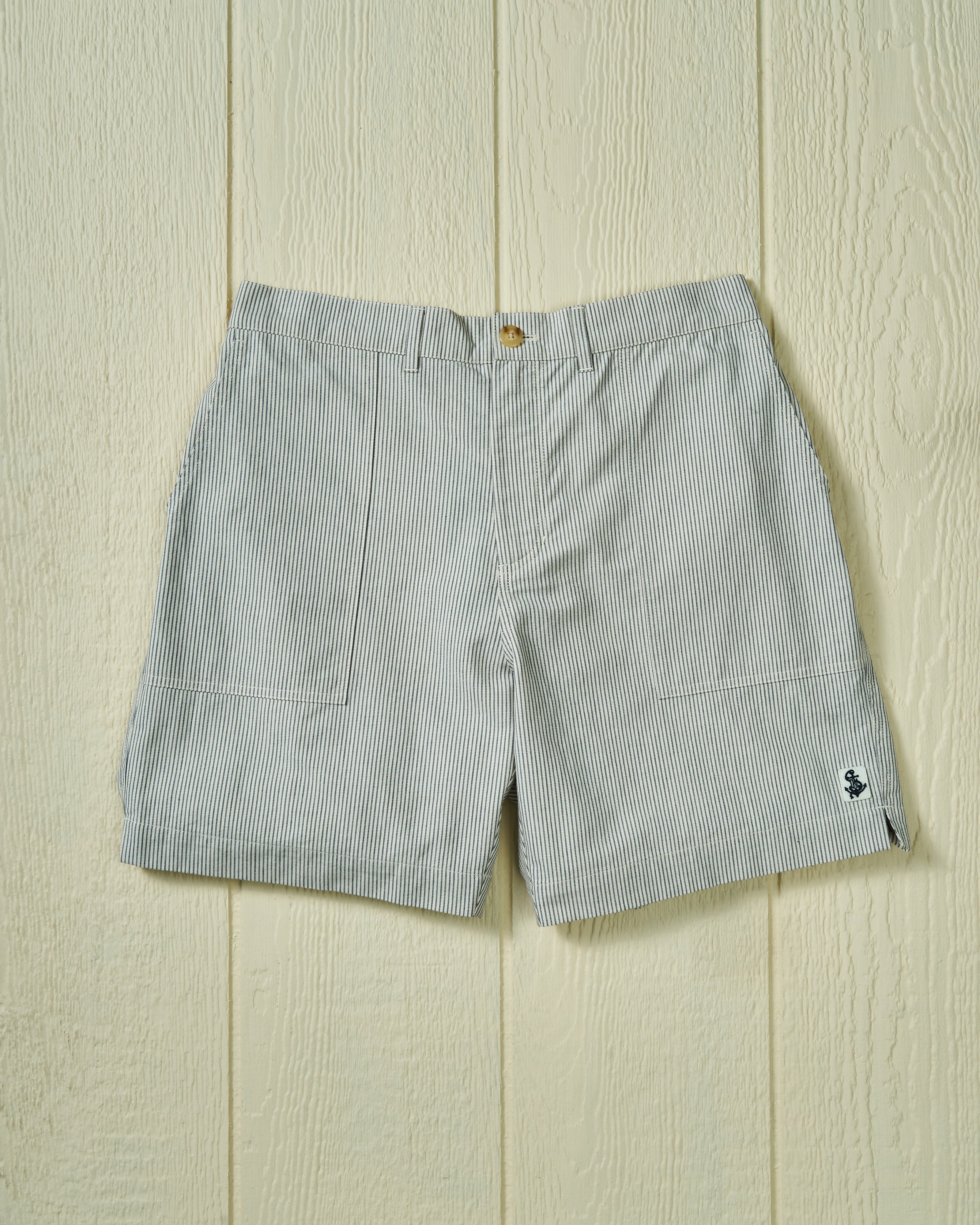 Ventura Short in Pin Stripe Canvas - Men's Casual Summer Shorts for Outdoor Activities and Beach Wear
