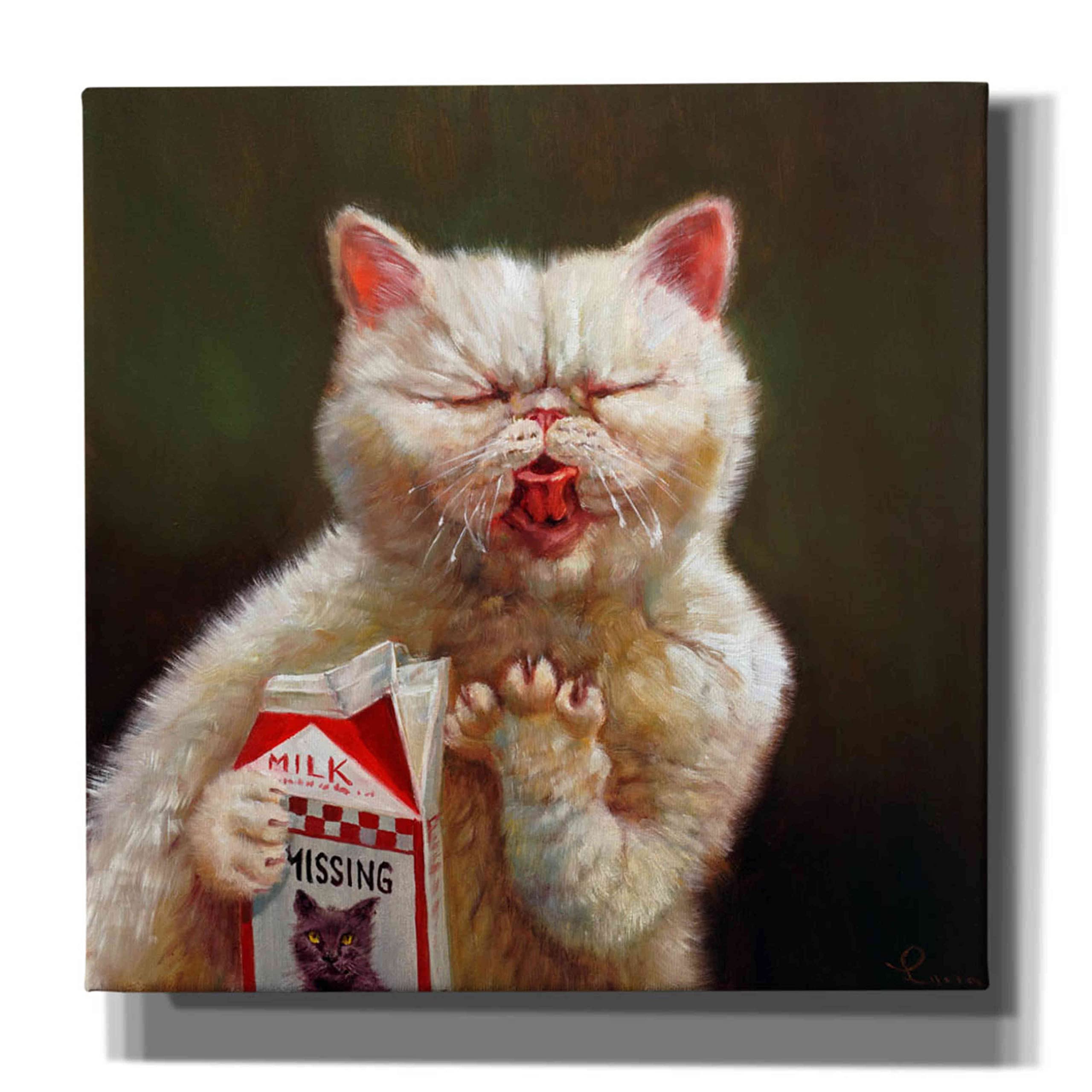 Epic Graffiti 'Sour Milk' by Lucia Heffernan - 37x37 Inch Modern Canvas Wall Art for Living Room & Bedroom Decor - Funny Pop Art Painting for Home & Office