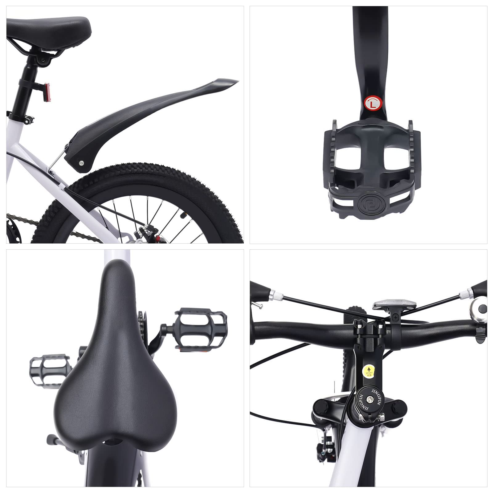 MEHOOSPVN 18 Inch Kids Bike for Boys & Girls Ages 5-9 - Lightweight Alloy Carbon Steel Mountain & City Bicycle with Disc Brake, Tire Pump & LED Flashlight - Perfect for Outdoor Adventures, Commuting & Neighborhood Riding