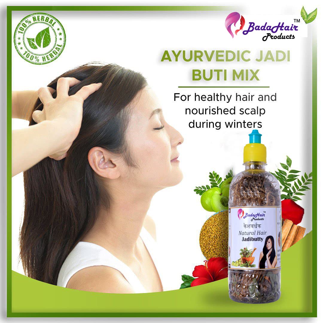 BADAHAIR® Herbal Hair Oil for Hair Growth & Dandruff Control - Natural Ayurvedic Treatment with 21 Herbs (65g) - Perfect for Daily Scalp Massage & Hair Care Routine