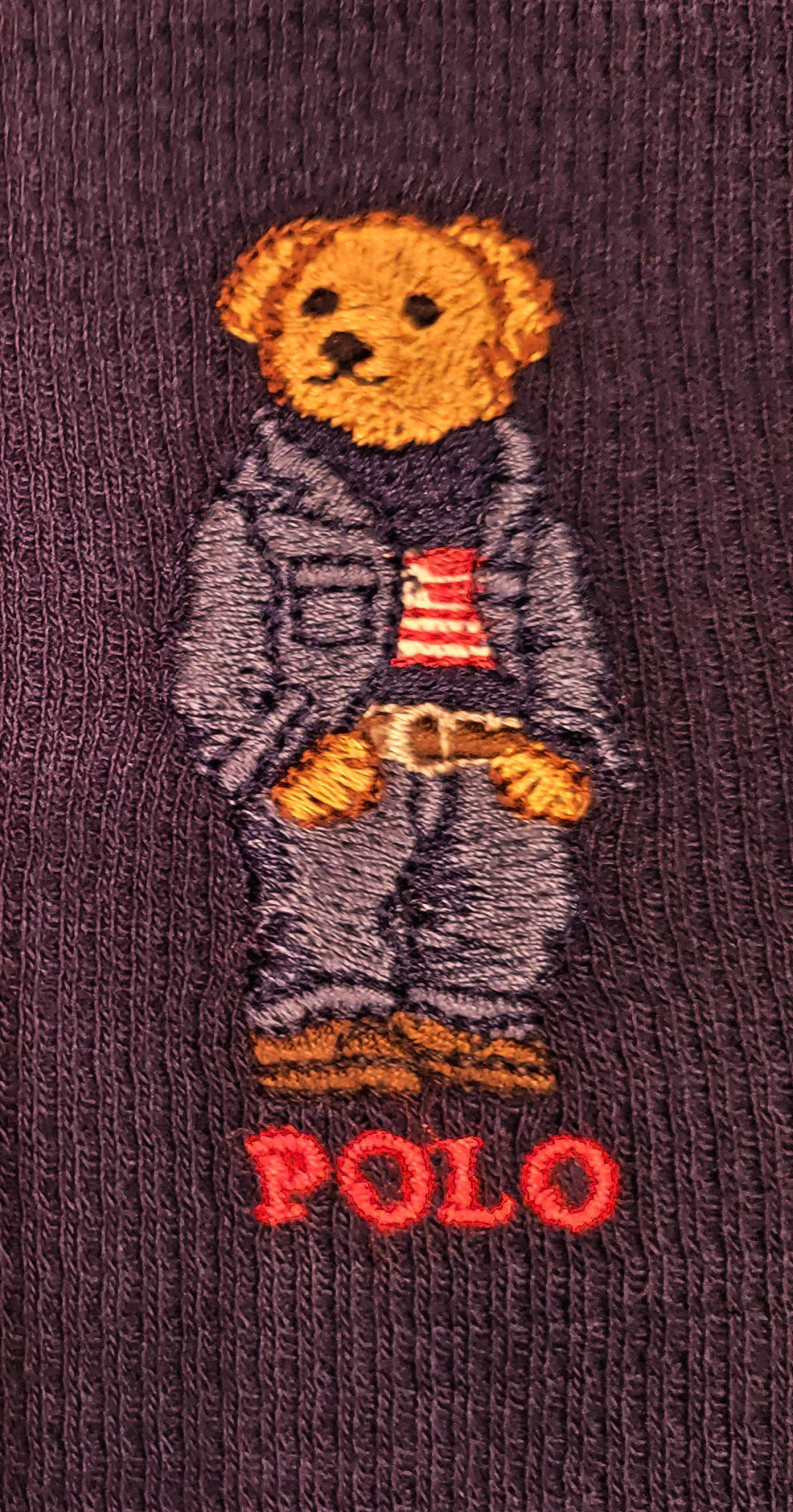 Ralph Lauren Men's Waffle Knit Thermal Shirt with Polo Bear Logo - Crew Neck Long Sleeve Sleepwear for Winter & Lounge Wear