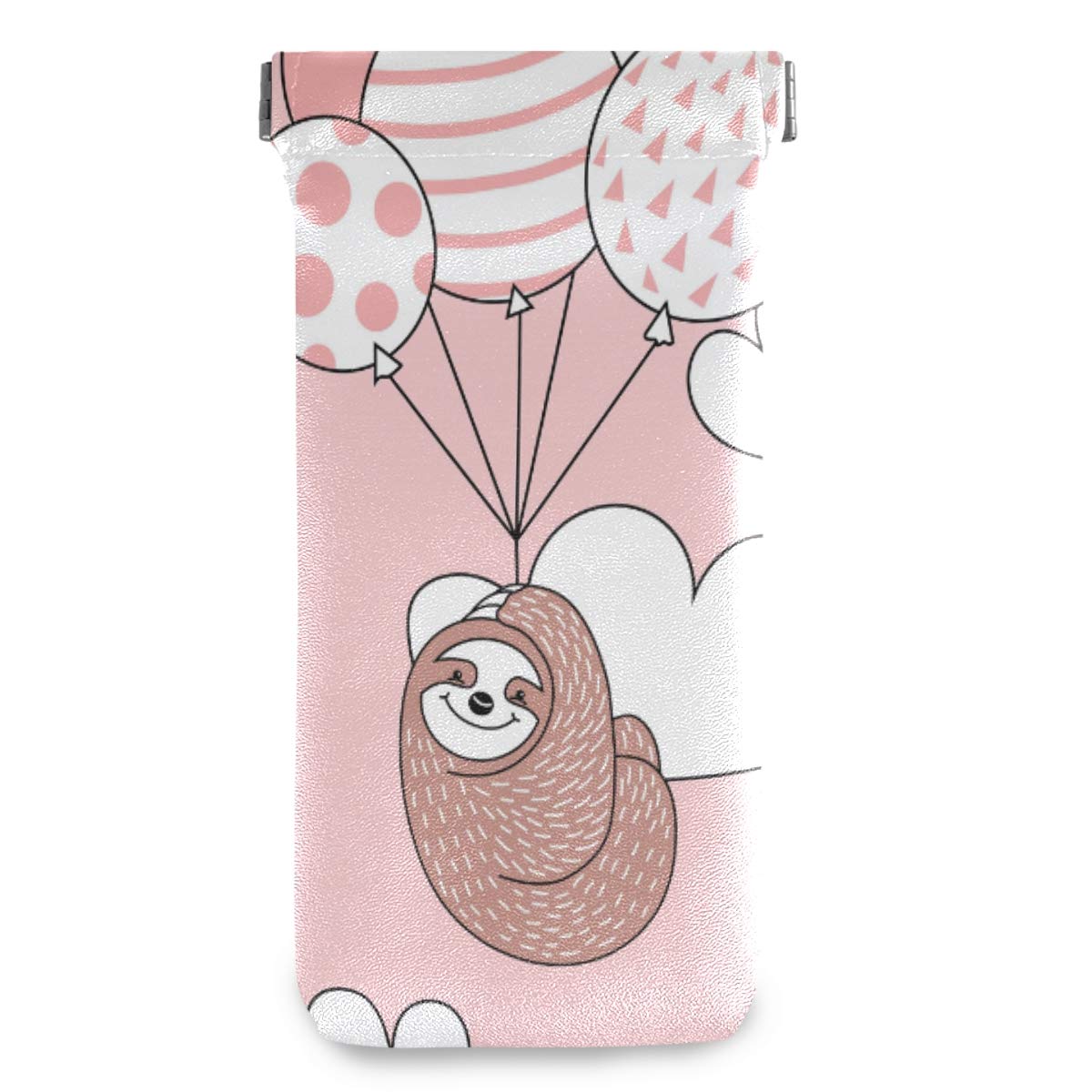 Cute Sloth Squeeze Top Eyeglasses Case - Soft Portable Sunglasses Pouch for Women | Travel, Office & Daily Use Glasses Holder