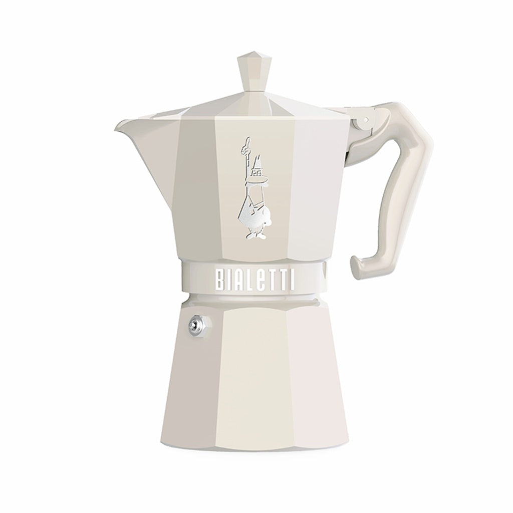 Bialetti Exclusive Moka Cream 6 Cup Stovetop Espresso Maker - Perfect for Home Coffee Brewing & Italian Style Espresso